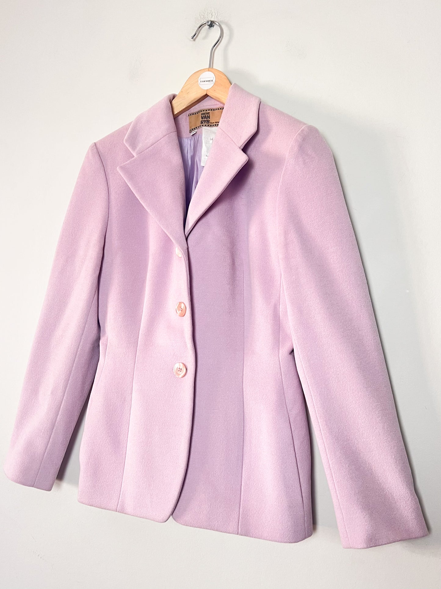 Veste Vintage Irene Van Ryb - Laine, Angora & Cachemire - Rose/Lila - T. 38