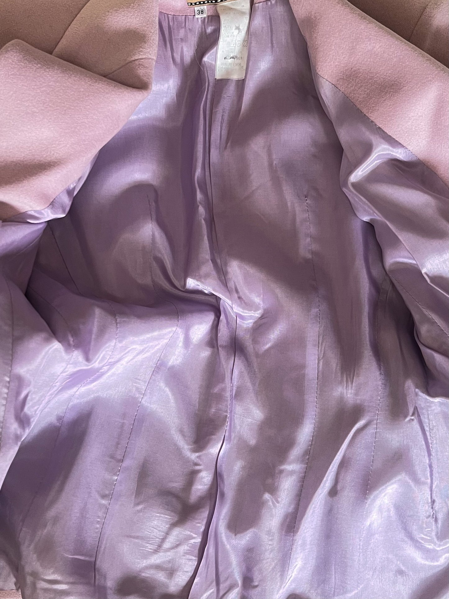 Veste Vintage Irene Van Ryb - Laine, Angora & Cachemire - Rose/Lila - T. 38