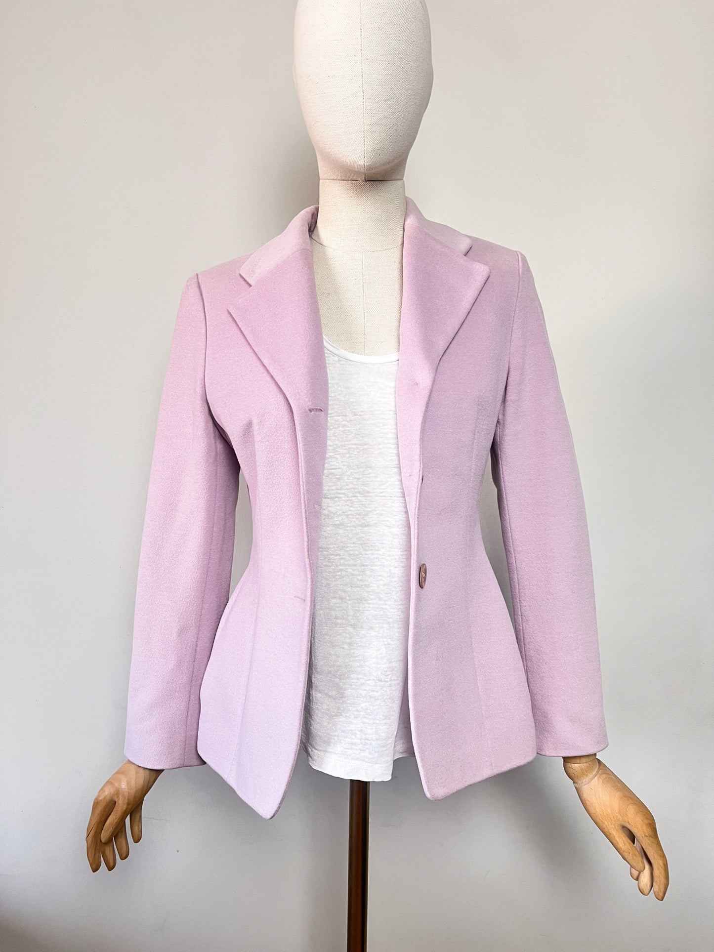 Veste Vintage Irene Van Ryb - Laine, Angora & Cachemire - Rose/Lila - T. 38
