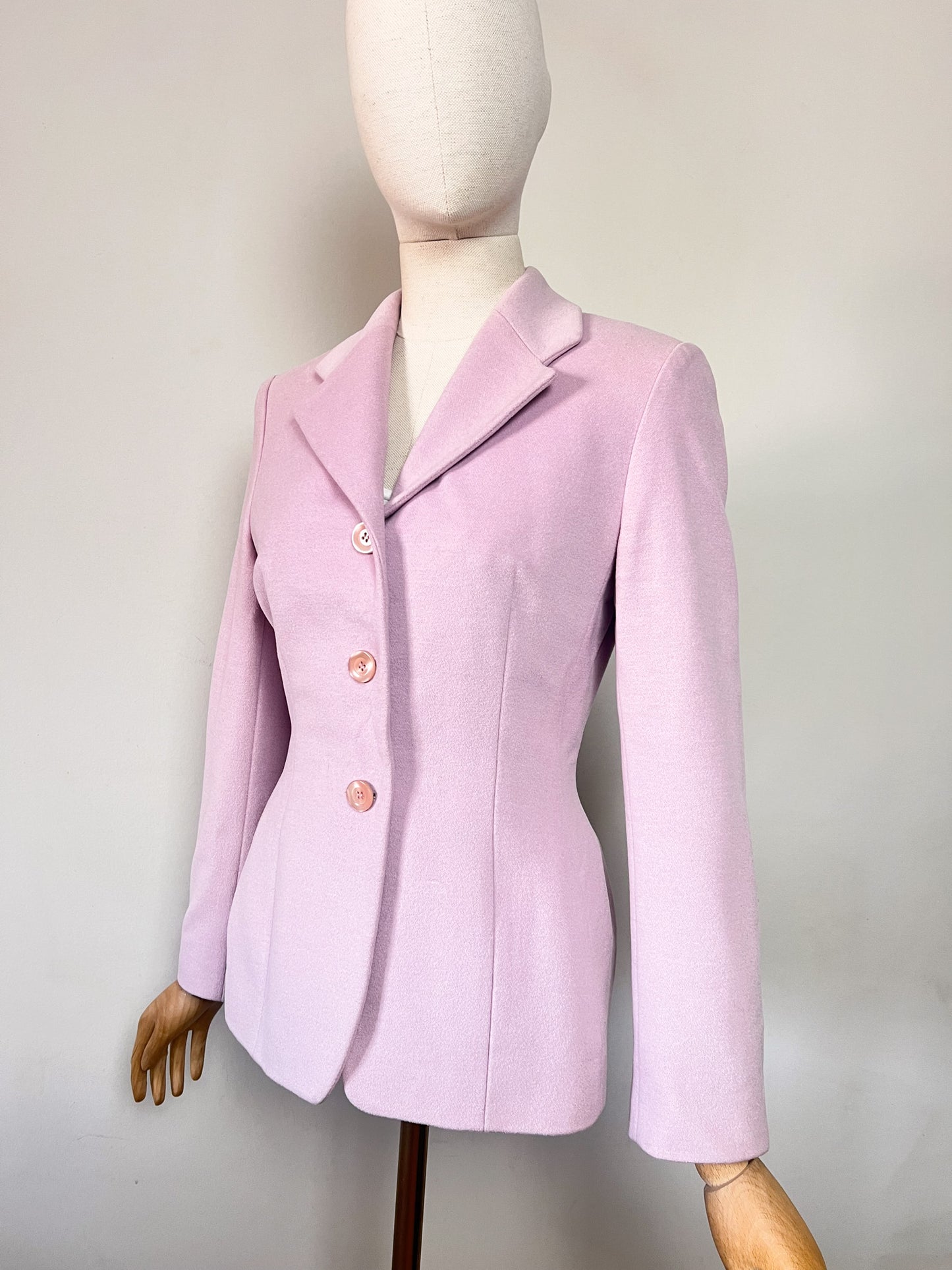 Veste Vintage Irene Van Ryb - Laine, Angora & Cachemire - Rose/Lila - T. 38