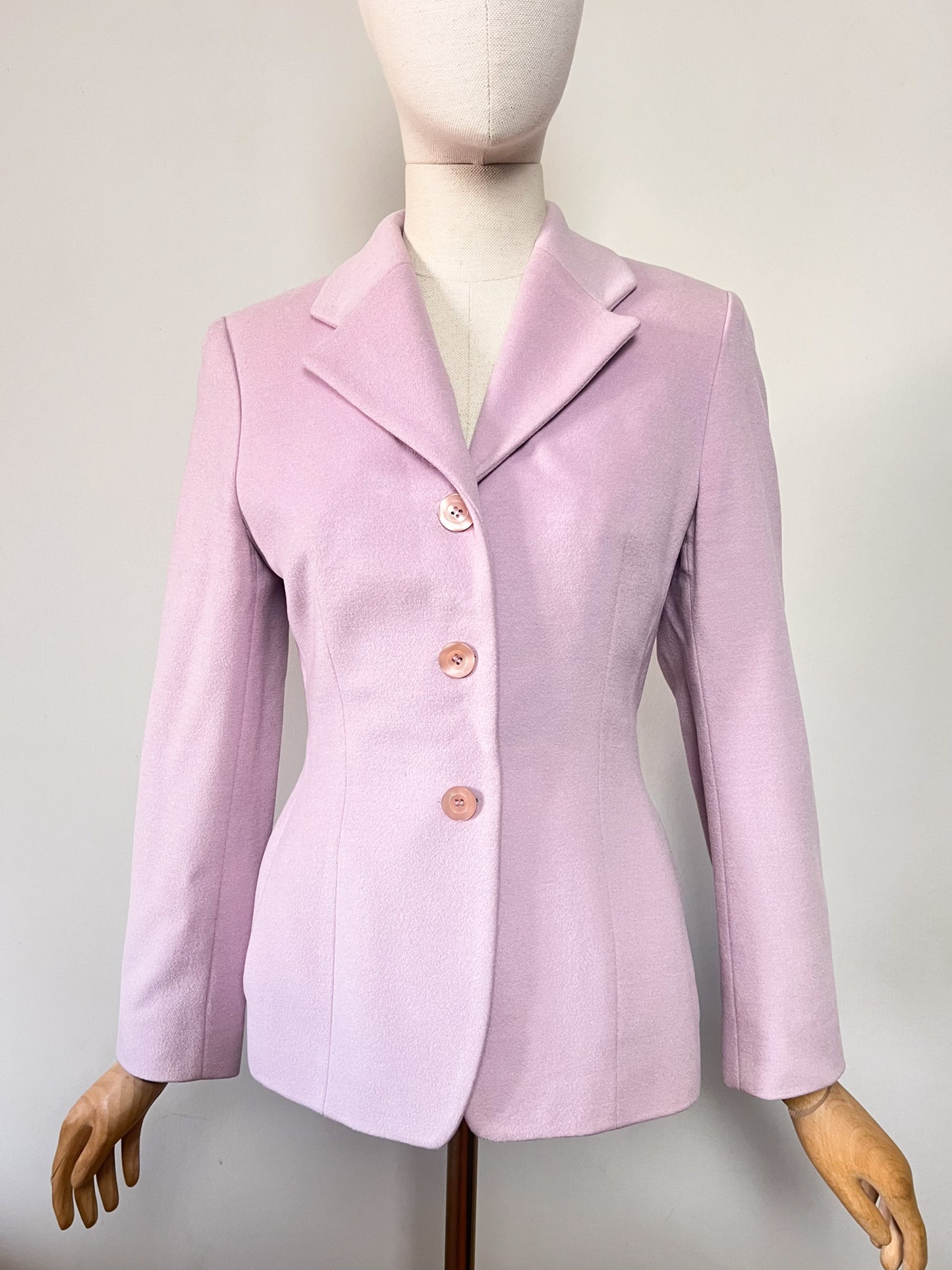 Veste Vintage Irene Van Ryb - Laine, Angora & Cachemire - Rose/Lila - T. 38