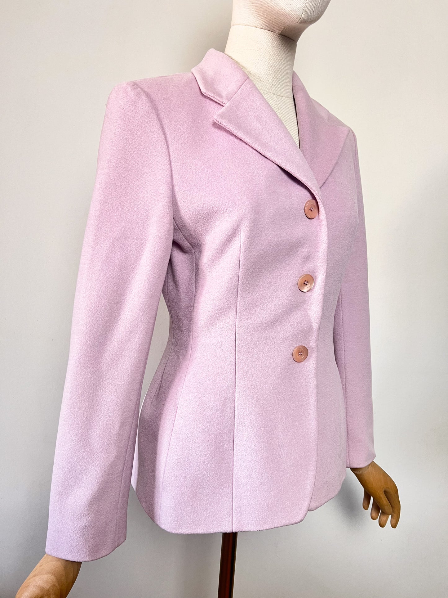 Veste Vintage Irene Van Ryb - Laine, Angora & Cachemire - Rose/Lila - T. 38