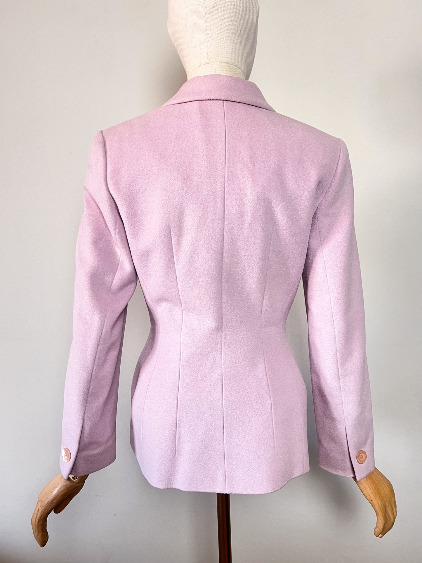 Veste Vintage Irene Van Ryb - Laine, Angora & Cachemire - Rose/Lila - T. 38