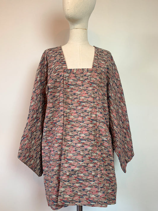 Veste kimono Michiyuki en soie vintage