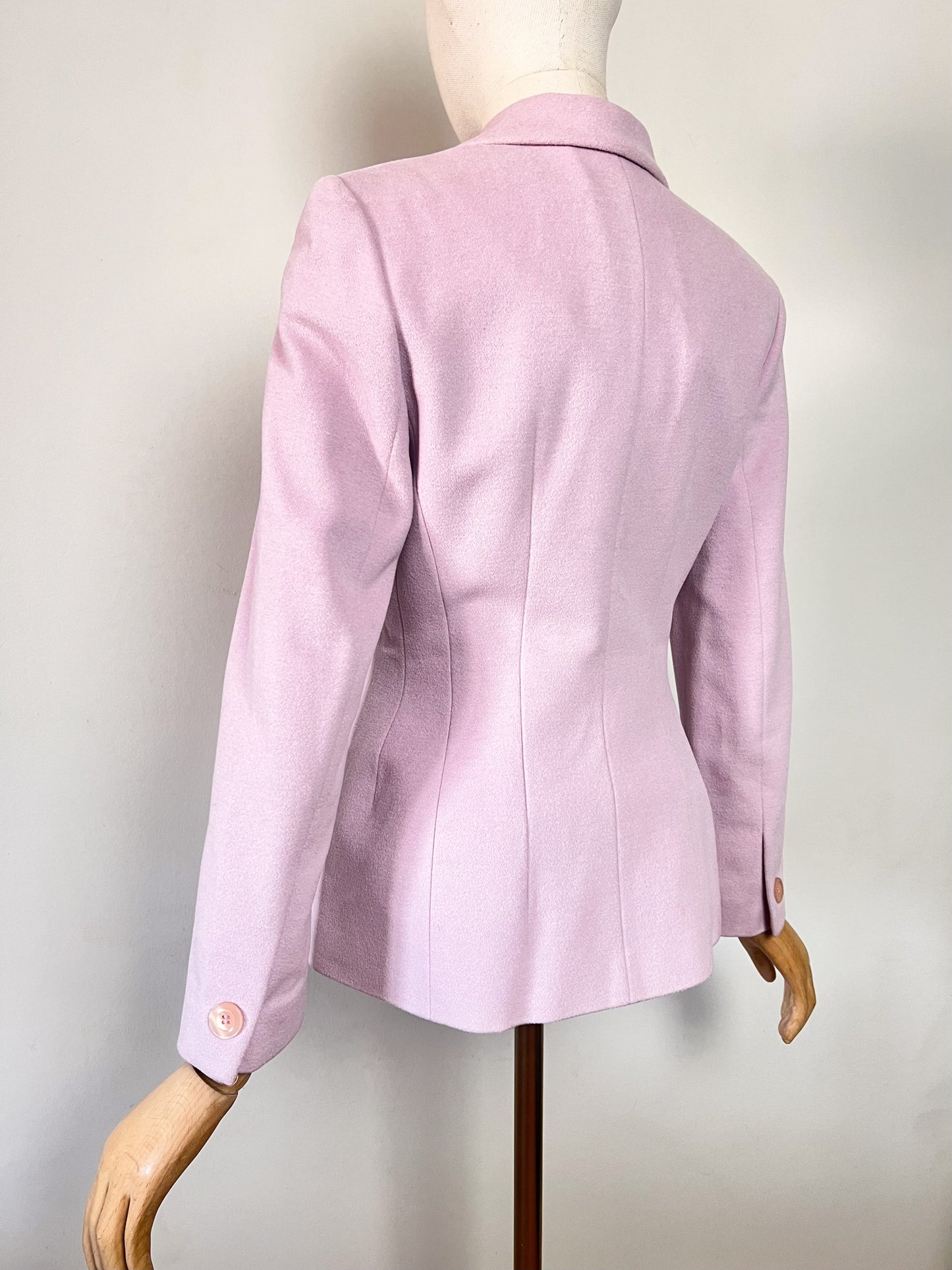 Veste Vintage Irene Van Ryb - Laine, Angora & Cachemire - Rose/Lila - T. 38