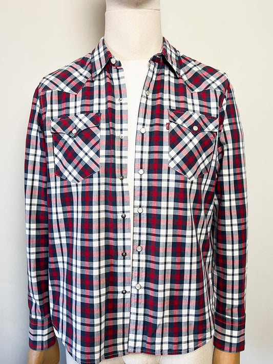 Chemise / Surchemise Western à carreaux Levi's – Boutons nacrés – Taille M