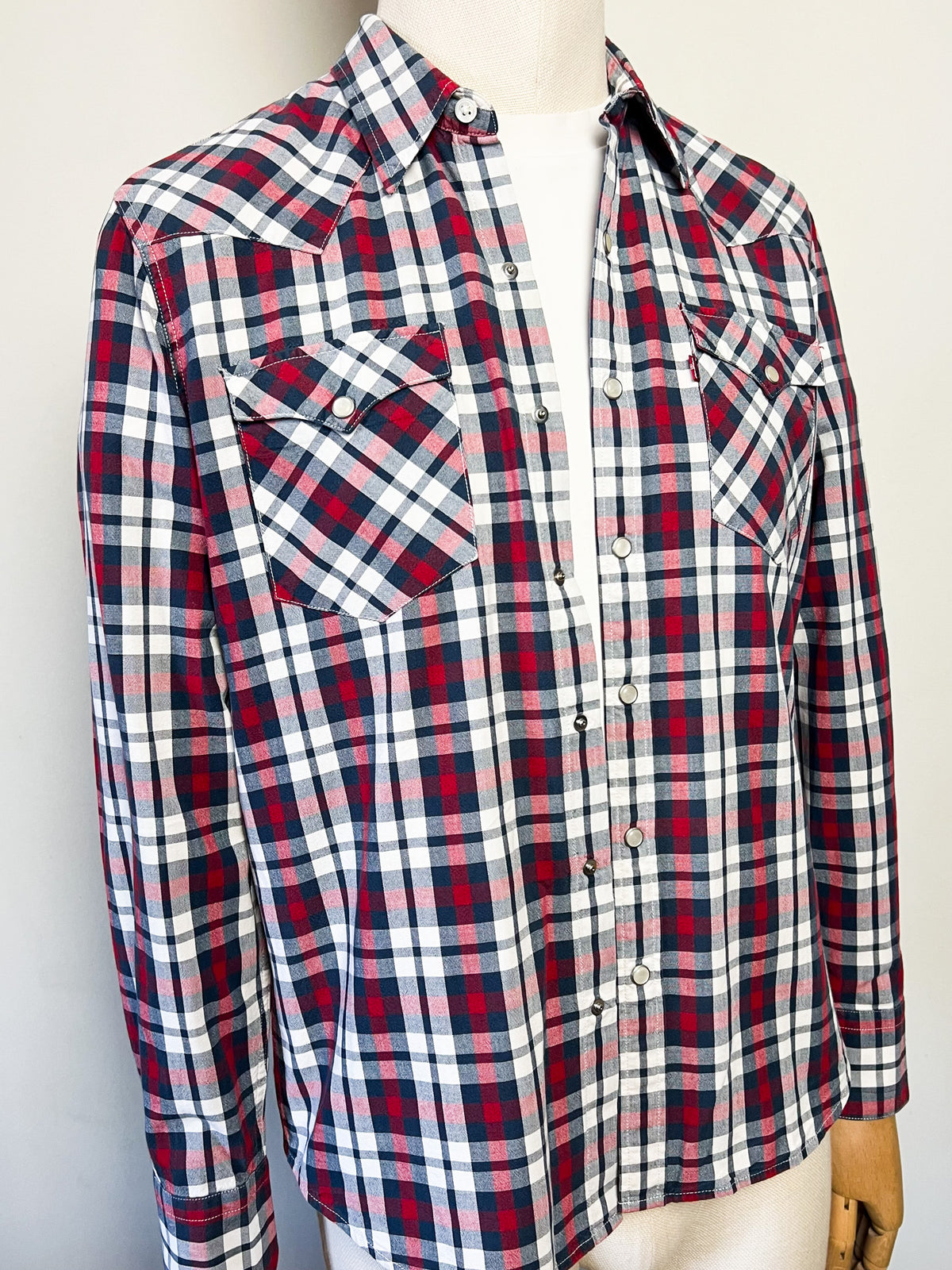 Chemise / Surchemise Western à carreaux Levi's – Boutons nacrés – Taille M