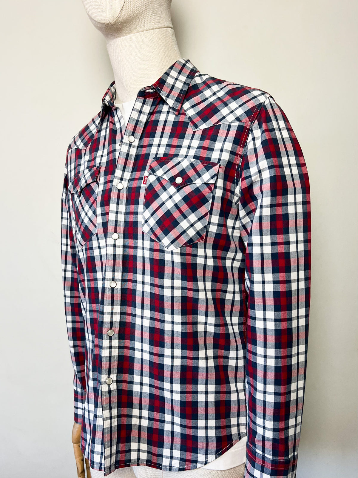 Chemise / Surchemise Western à carreaux Levi's – Boutons nacrés – Taille M