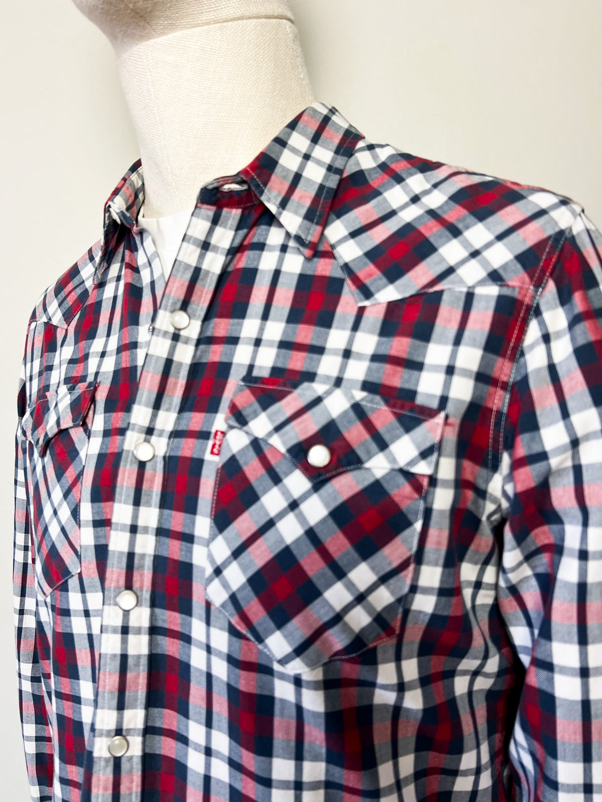 Chemise / Surchemise Western à carreaux Levi's – Boutons nacrés – Taille M