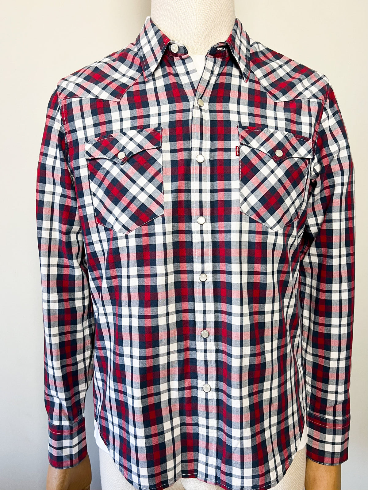 Chemise / Surchemise Western à carreaux Levi's – Boutons nacrés – Taille M
