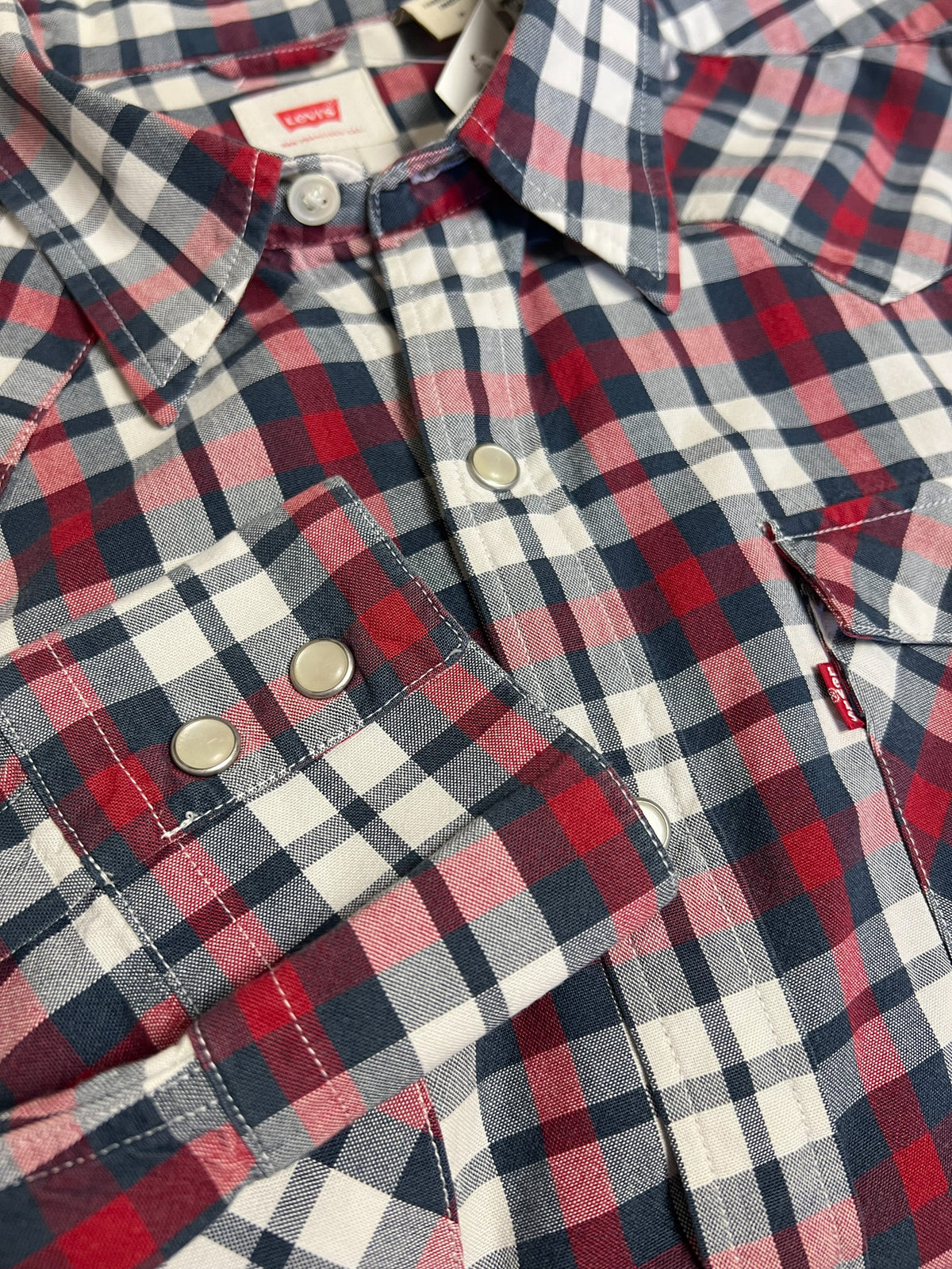 Chemise / Surchemise Western à carreaux Levi's – Boutons nacrés – Taille M