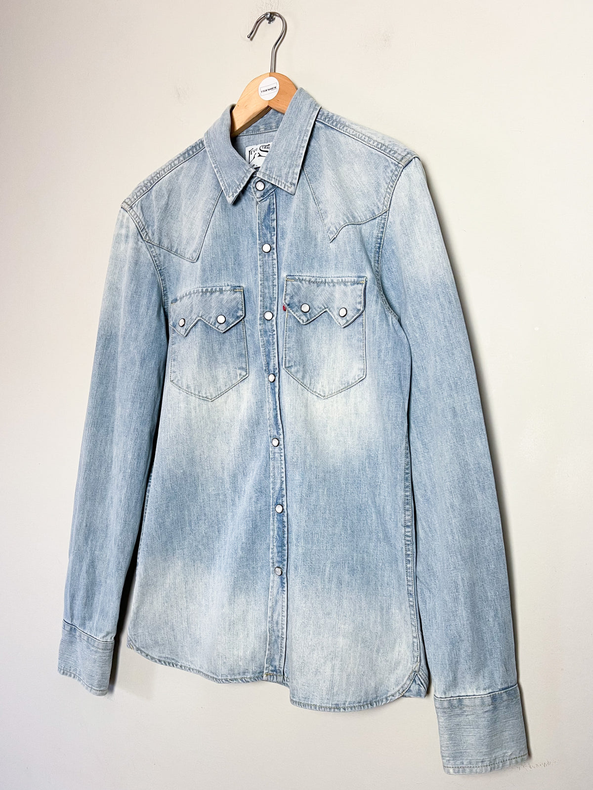 Chemise / Surchemise en jean Levi’s – Bleu clair Boutons nacrés Western – Taille S