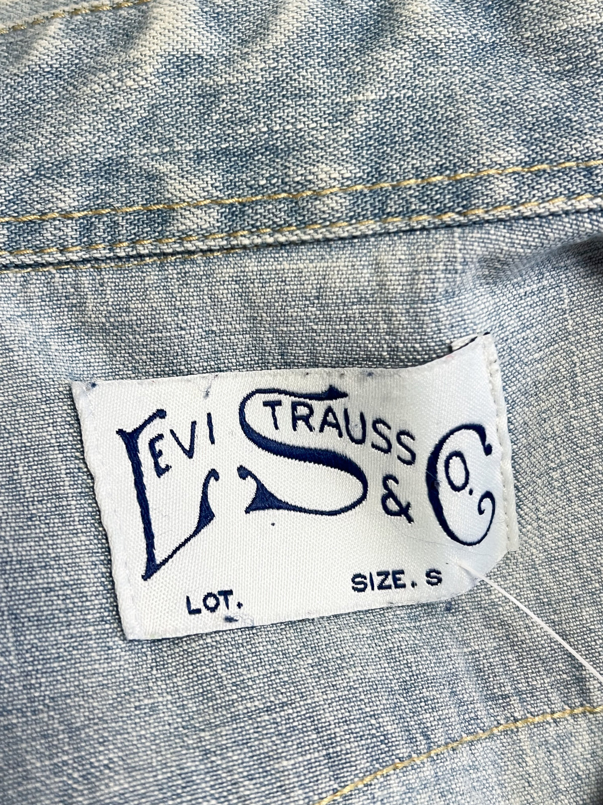 Chemise / Surchemise en jean Levi’s – Bleu clair Boutons nacrés Western – Taille S