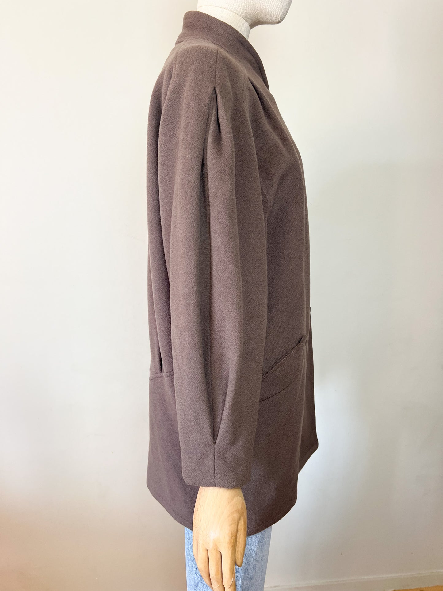 Manteau Vintage Années 90- Laine & Cachemire - Marron Glacé - Coïncidence T 38/40