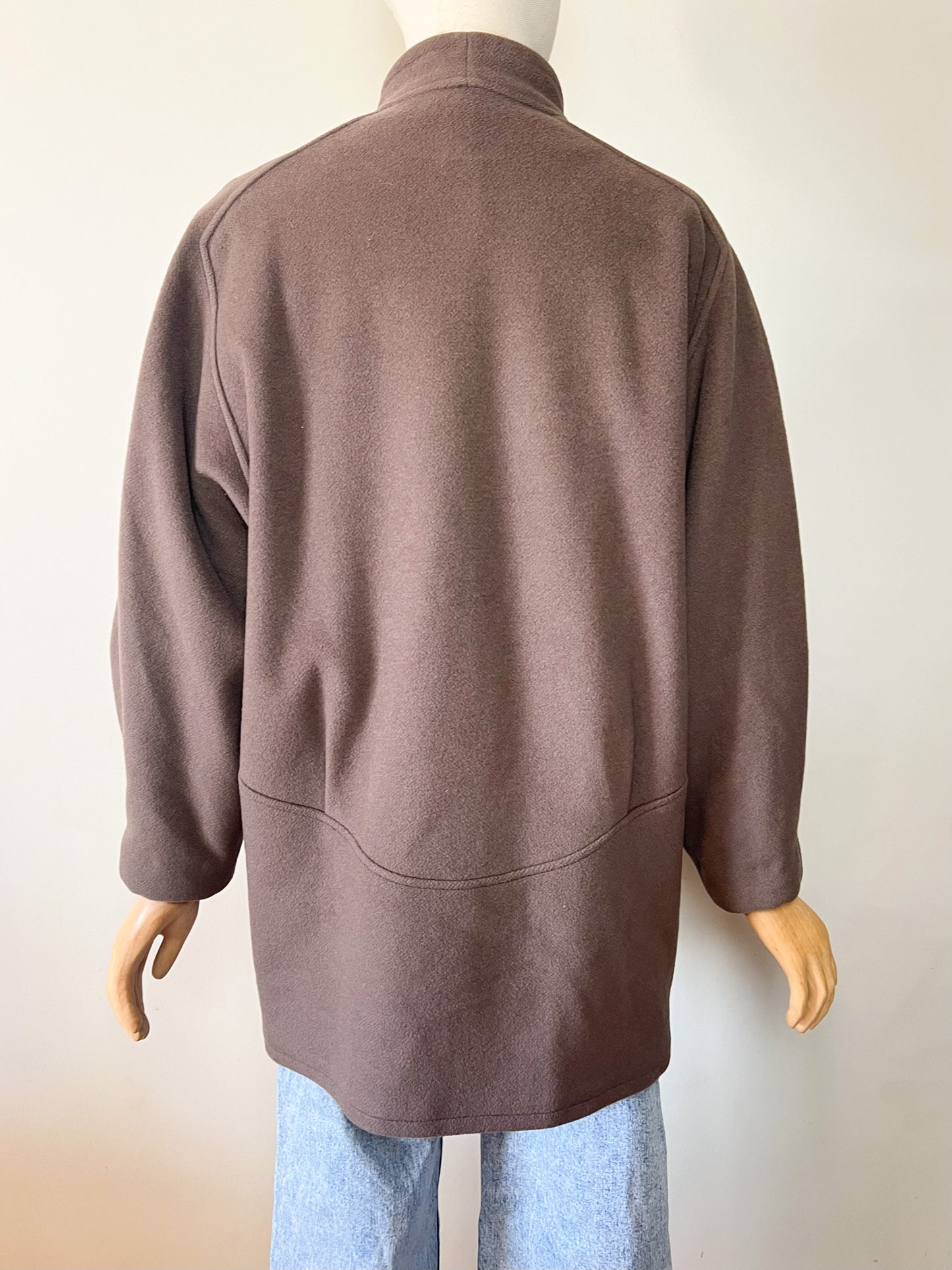 Manteau Vintage Années 90- Laine & Cachemire - Marron Glacé - Coïncidence T 38/40