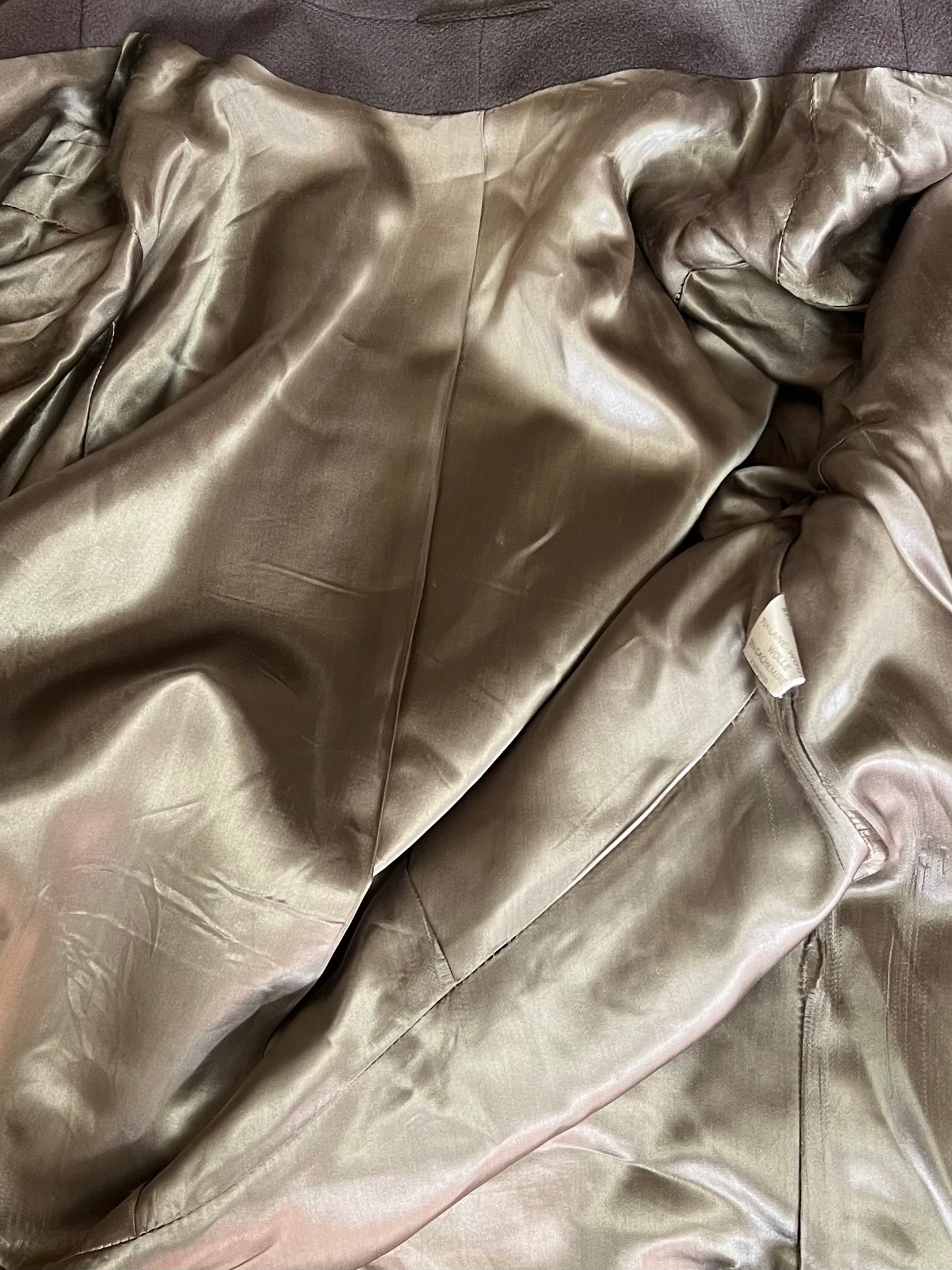 Manteau Vintage Années 90- Laine & Cachemire - Marron Glacé - Coïncidence T 38/40