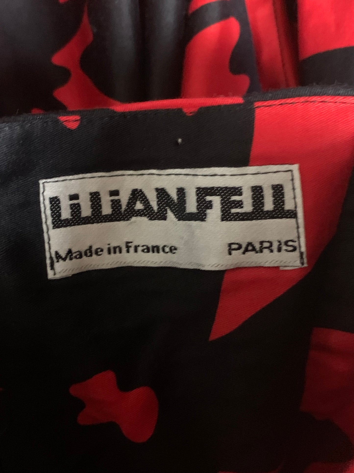 Robe bustier 2 en 1 noire et rouge vintage Lilian Fell