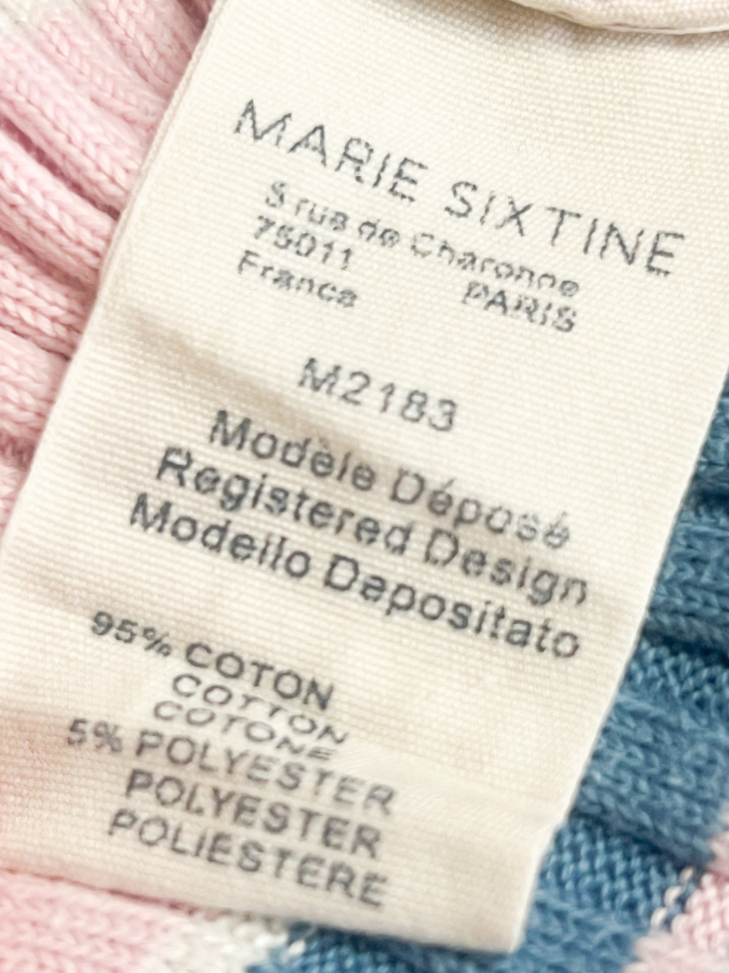 Top t-shirt manches courtes Irisé - Rayures Multicolores - Look Rétro - Marie Sixtine T36