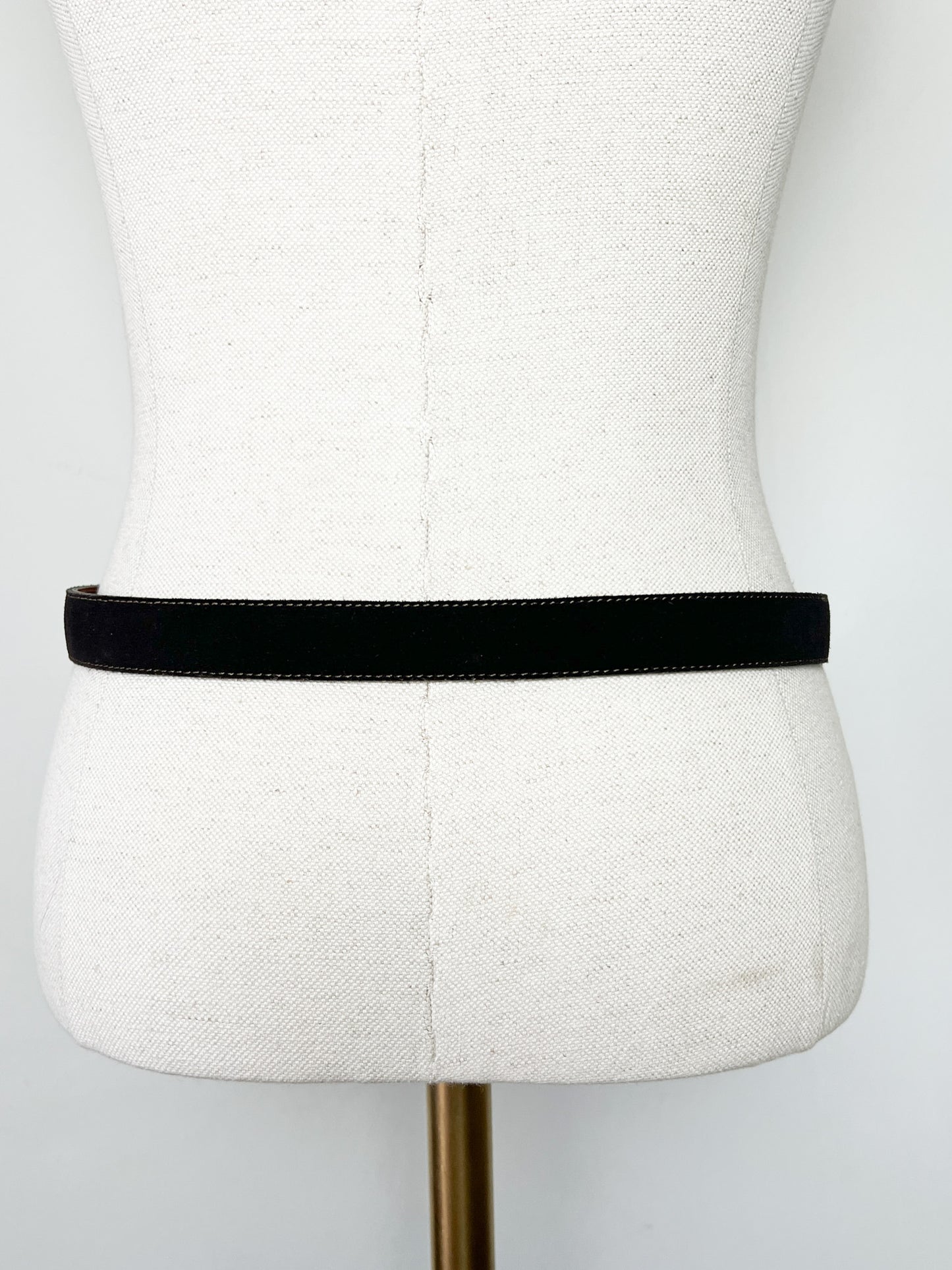 Ceinture Femme Croute de Cuir Marron - Boucle Cœur Doré Ajouré - T. 80 - Made in France
