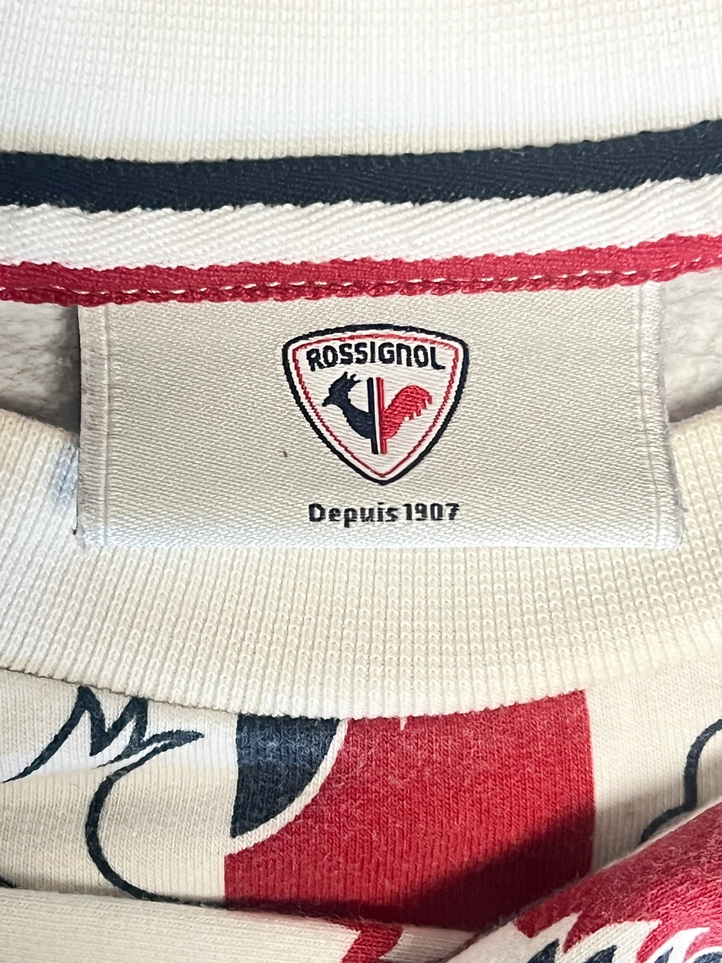 Sweatshirt Sport-Chic - Coq Tricolore - Coupe Asymétrique Rossignol - T38