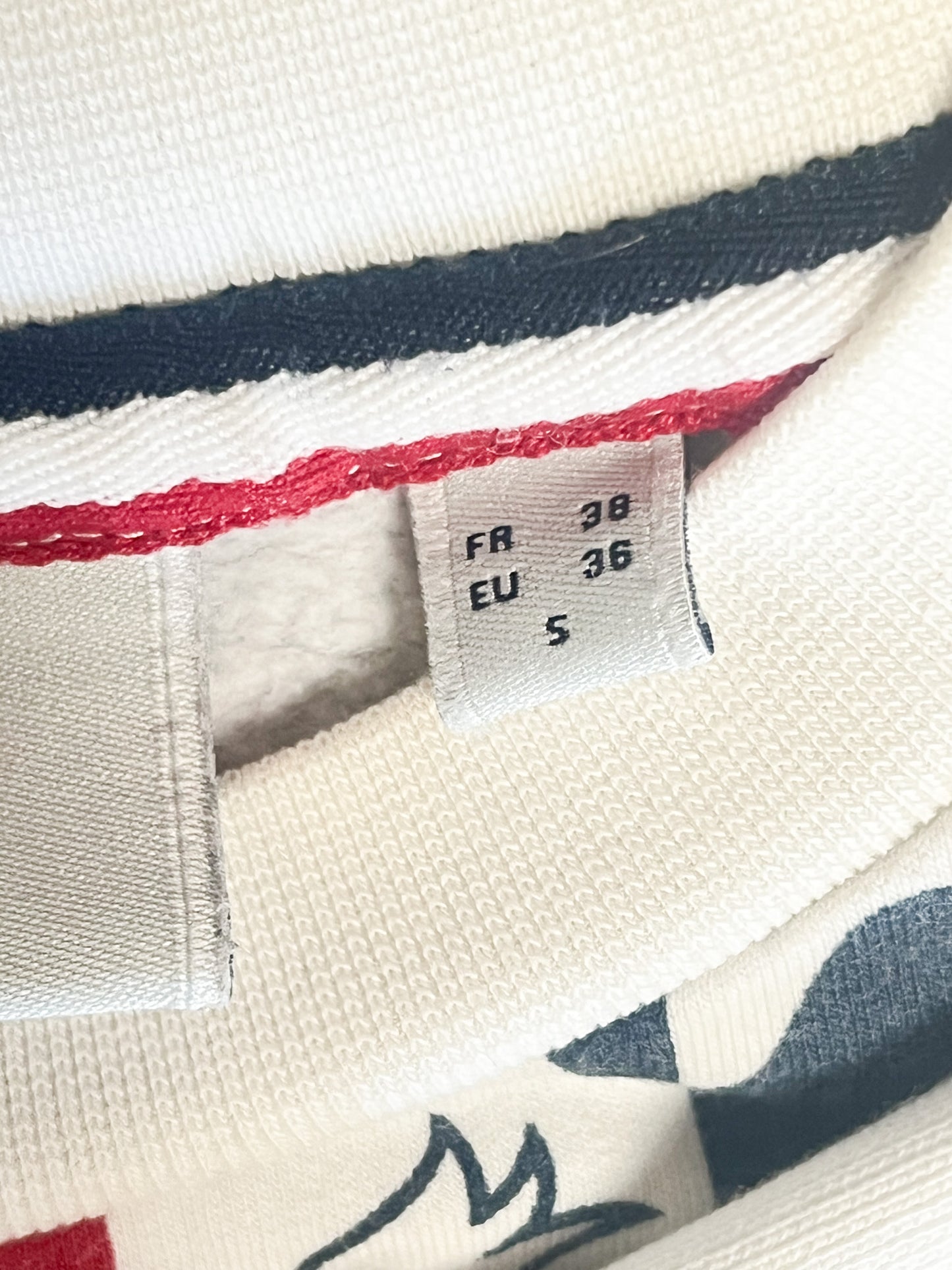 Sweatshirt Sport-Chic - Coq Tricolore - Coupe Asymétrique Rossignol - T38