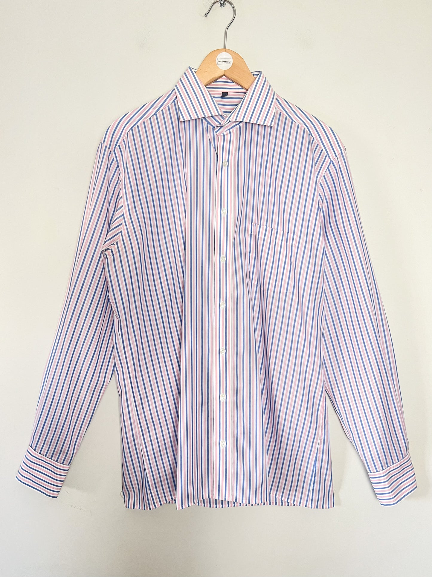 Chemise - Rayures Pastel - Mixte & Repassage Facile Eterna "Swiss Cotton"- TM