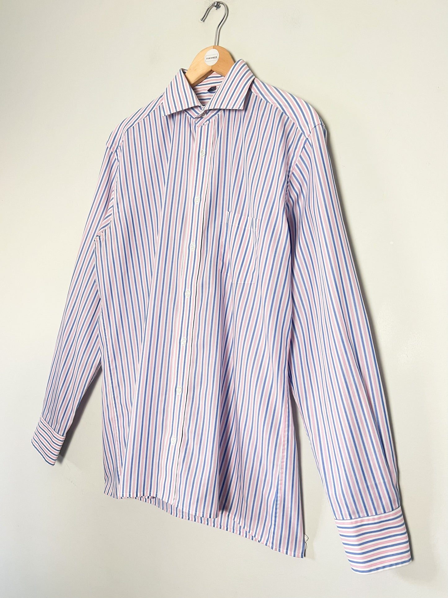 Chemise - Rayures Pastel - Mixte & Repassage Facile Eterna "Swiss Cotton"- TM
