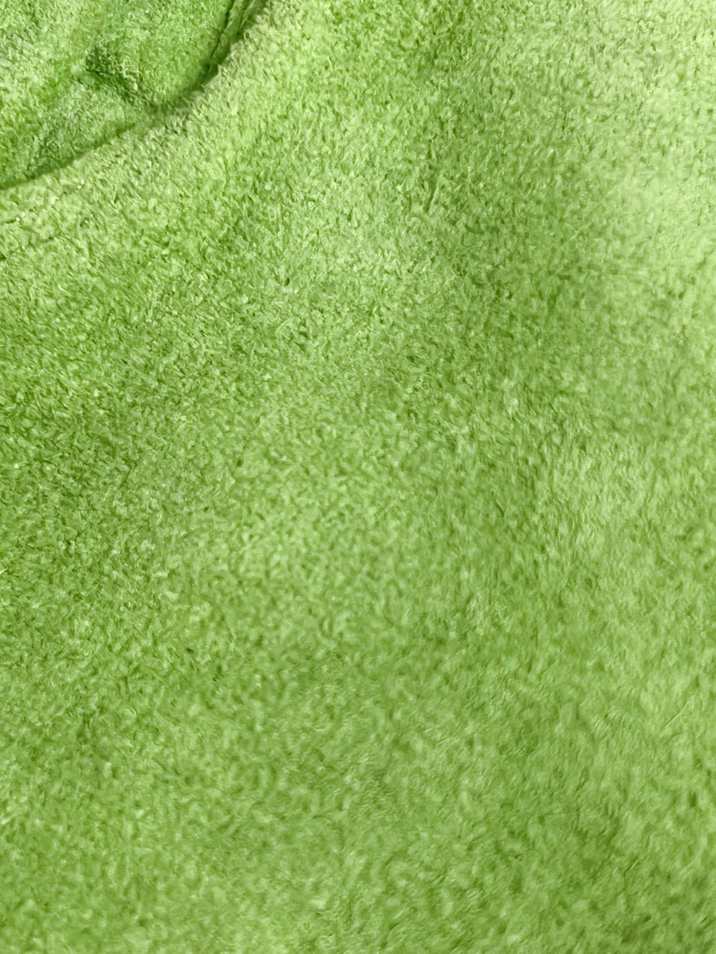 Gants Vintage en Croûte de Cuir Vert Amande - Doublés - T. 7 (S/M)