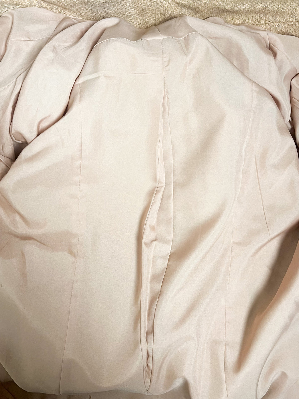 Manteau 3/4 caban vintage années 70 beige camel laine à chevrons Coupe raglan Taille 40/42 ou 38 loose