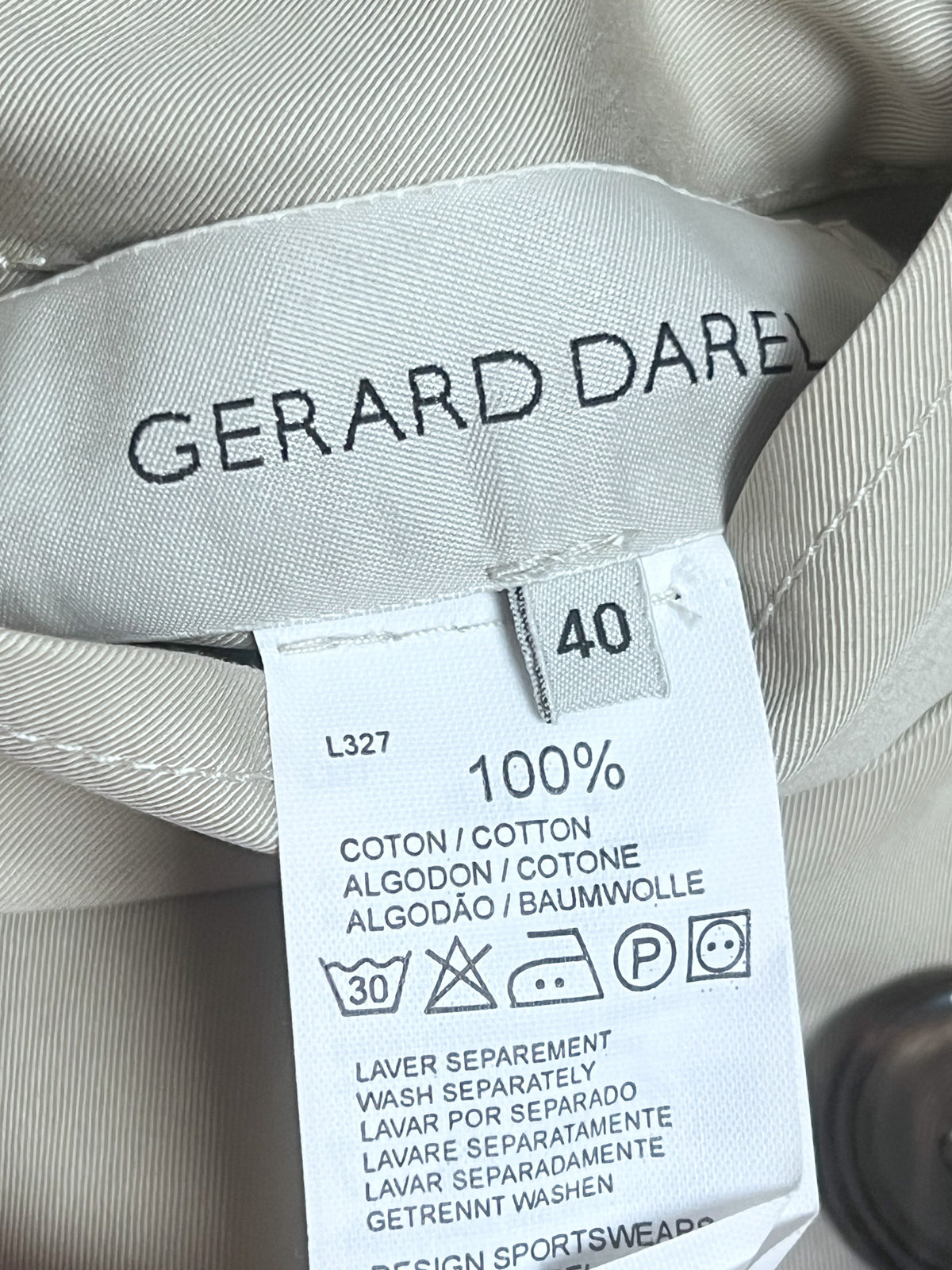 Trench Gérard Darel beige doublé 100% fourrure de lapin amovible — 100% Coton — Taille 40