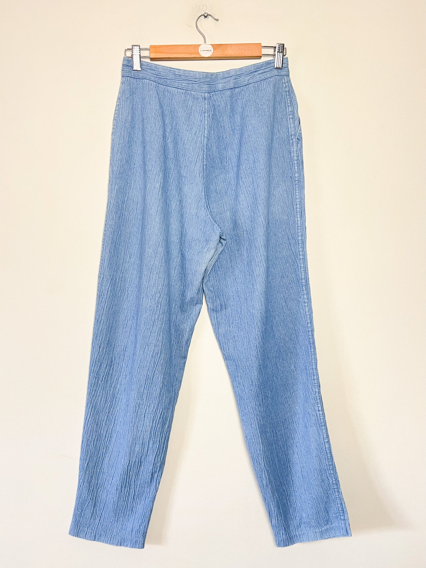Jean Mom Vintage Années 80 90 - Denim Pur Coton - Taille Haute à Pinces - T 36/38