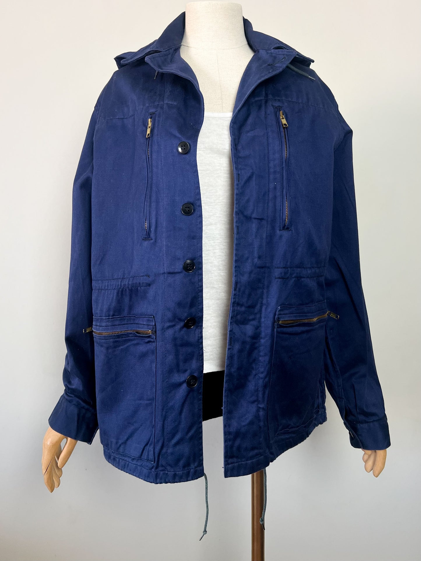 Veste Workwear Vintage Années 80 90 Made in France - 100% Coton Marine – Mixte