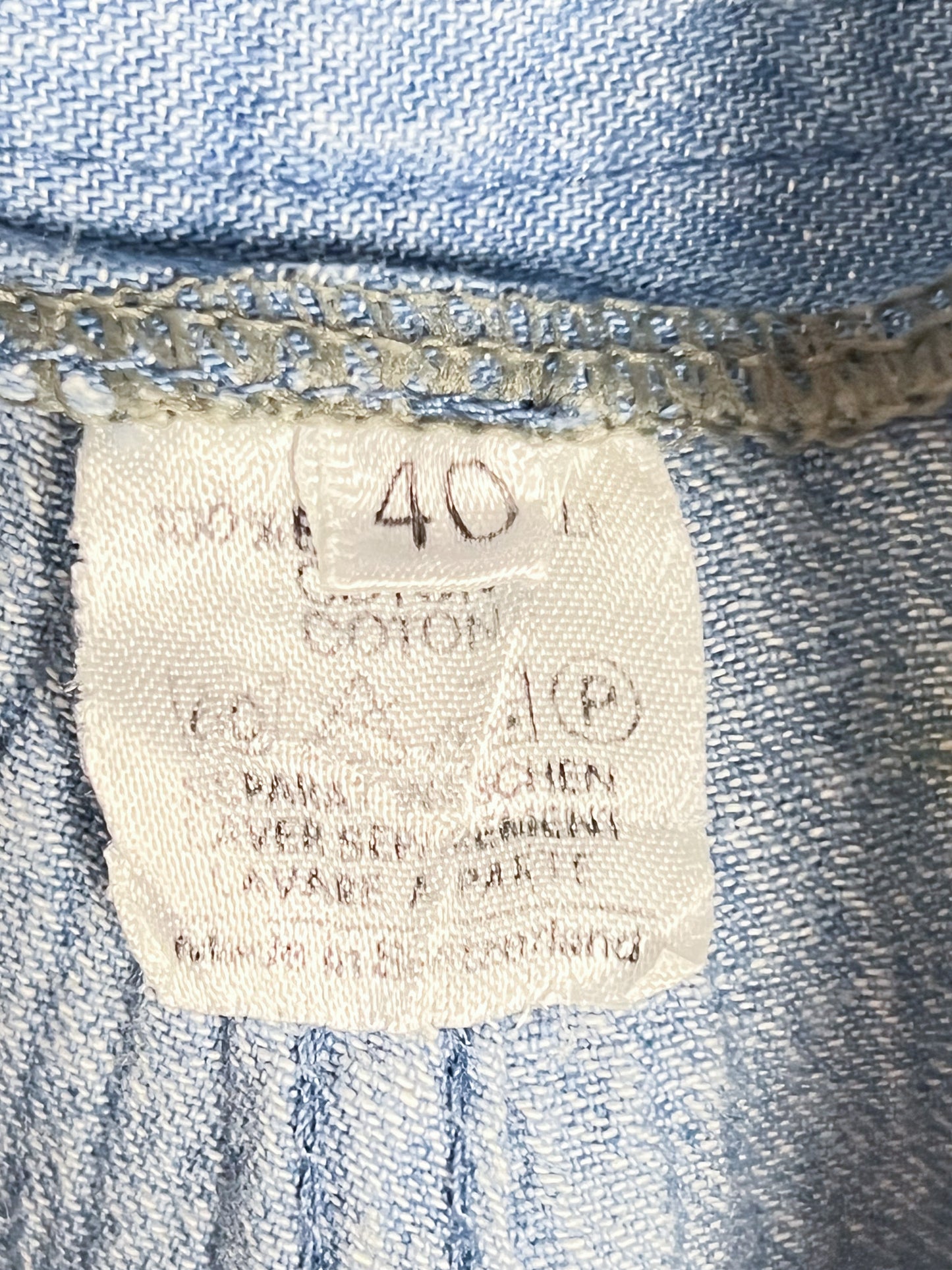 Jean Mom Vintage Années 80 90 - Denim Pur Coton - Taille Haute à Pinces - T 36/38