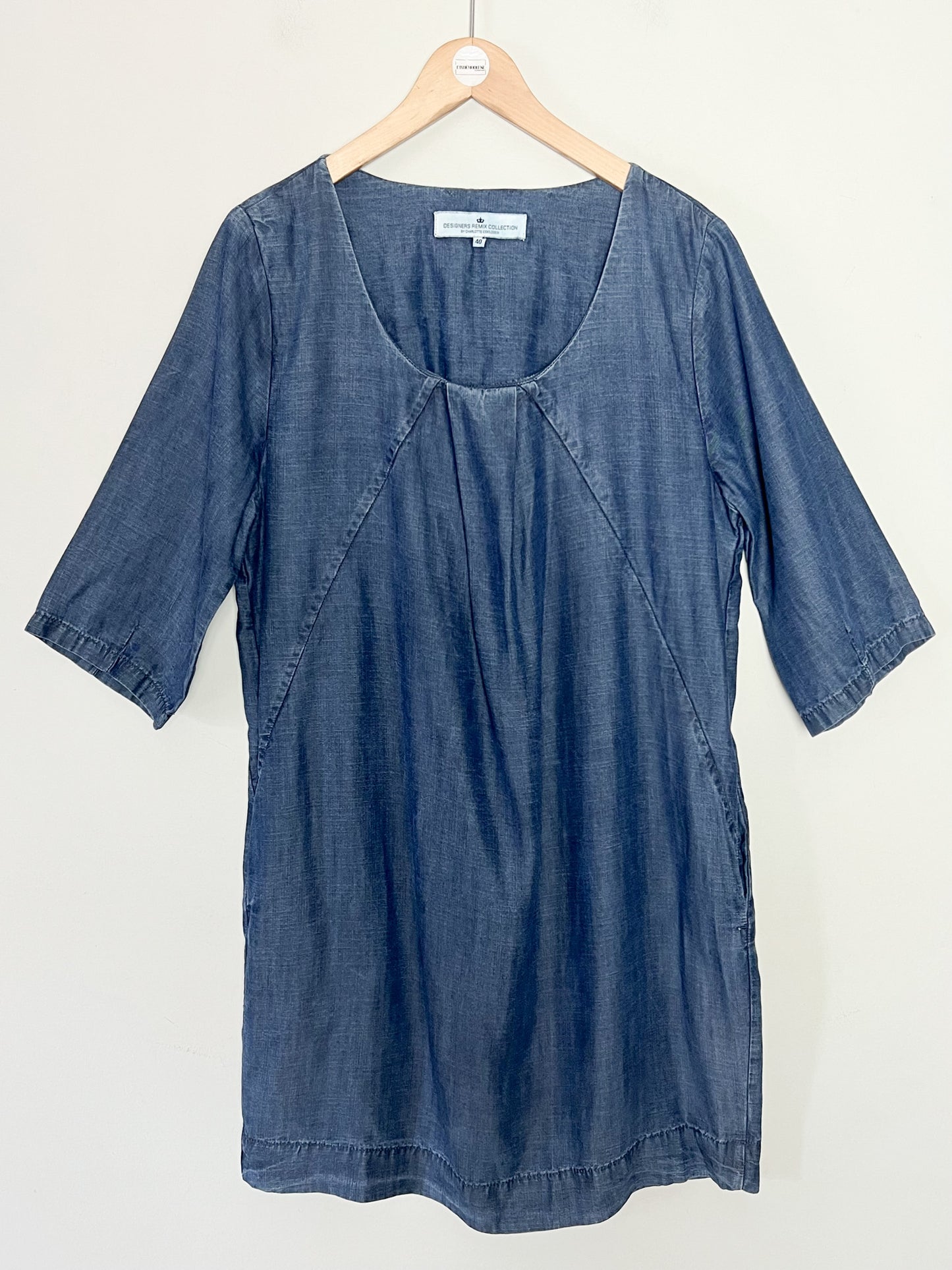 Robe fluide bleu Aspect Jean - 100% Lyocell - Designers Remix (Charlotte Eskildsen) - T. 40
