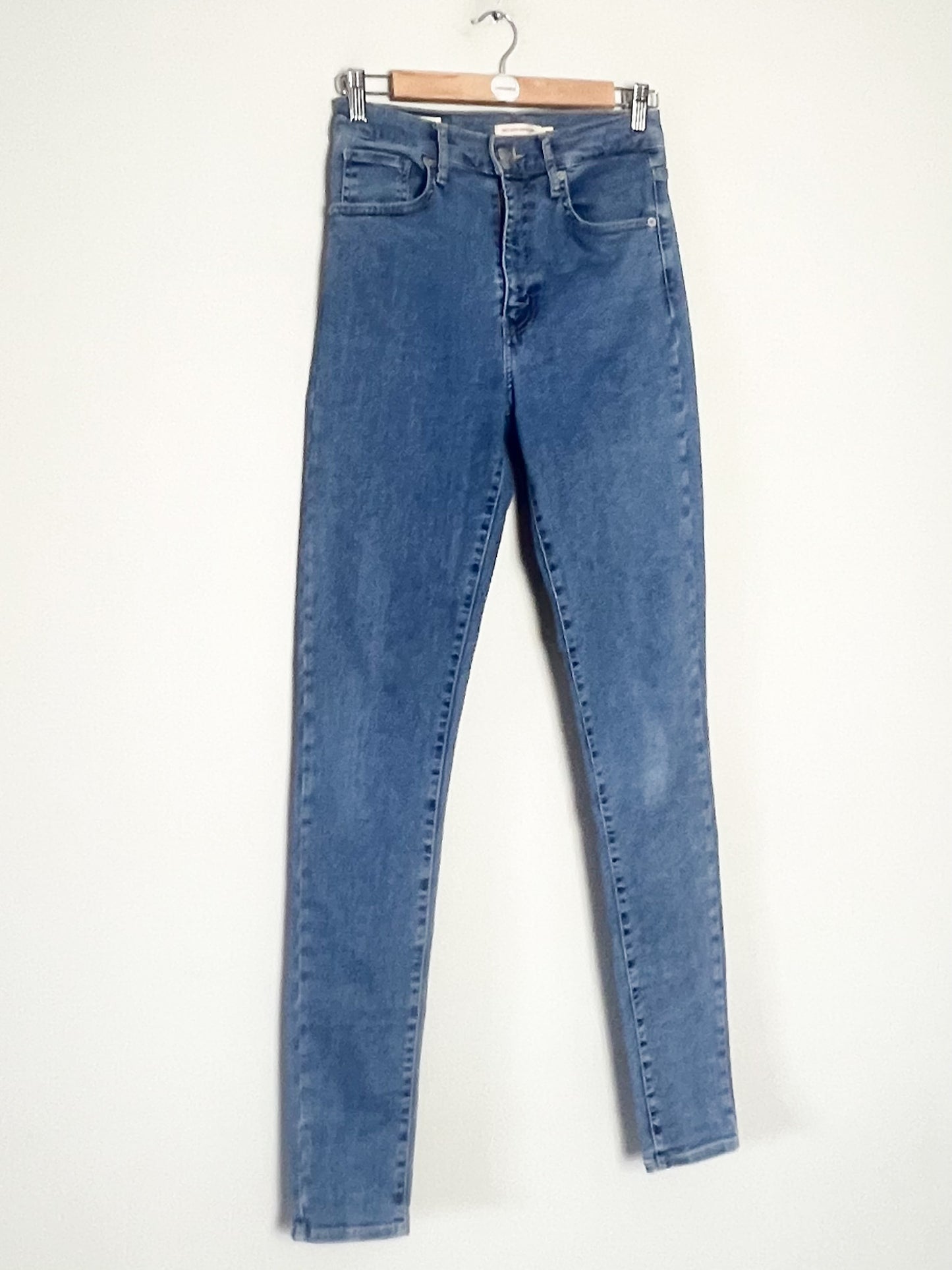 Jean Levi's Mile High Super Skinny - Taille Ultra Haute - Bleu Délavé - W28 L32 (38)