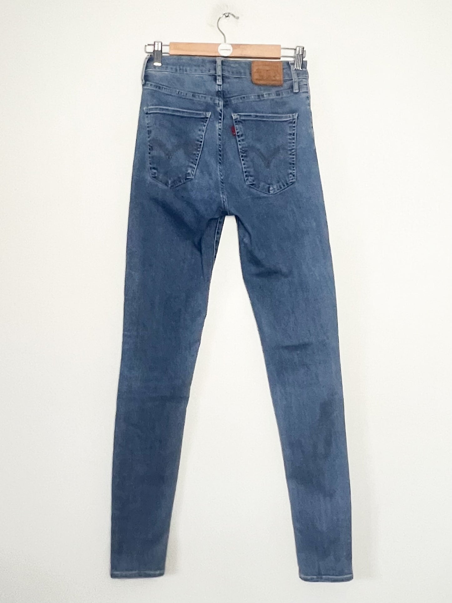 Jean Levi's Mile High Super Skinny - Taille Ultra Haute - Bleu Délavé - W28 L32 (38)