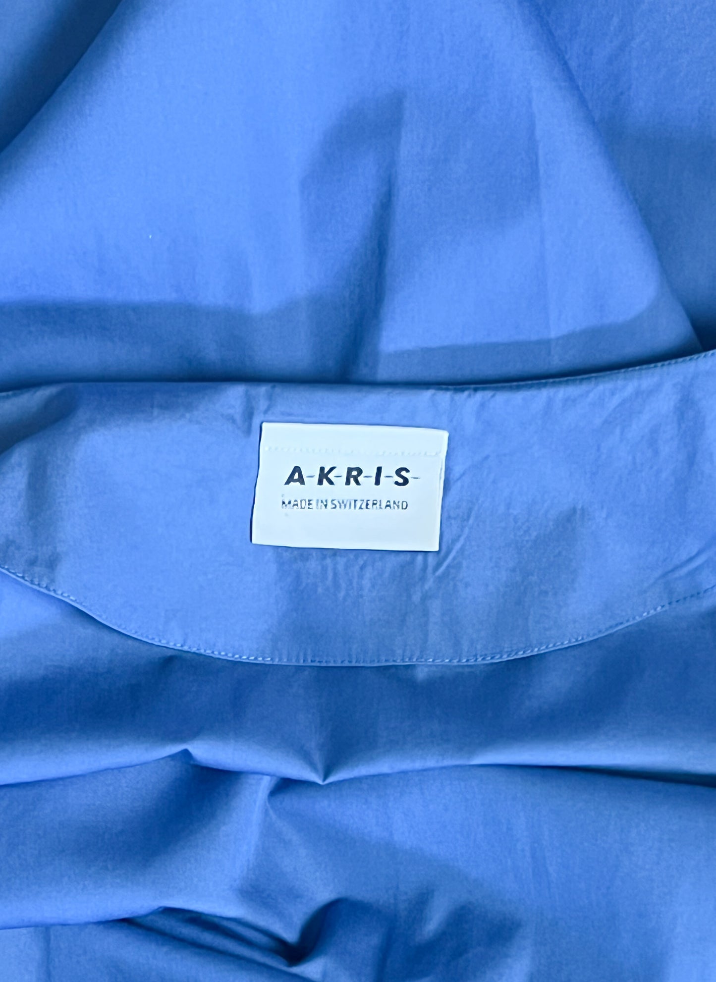 Robe Coupe Crayon Bleue - Style Rétro 50s - Made in Switzerland - Akris - Luxe - T. 38