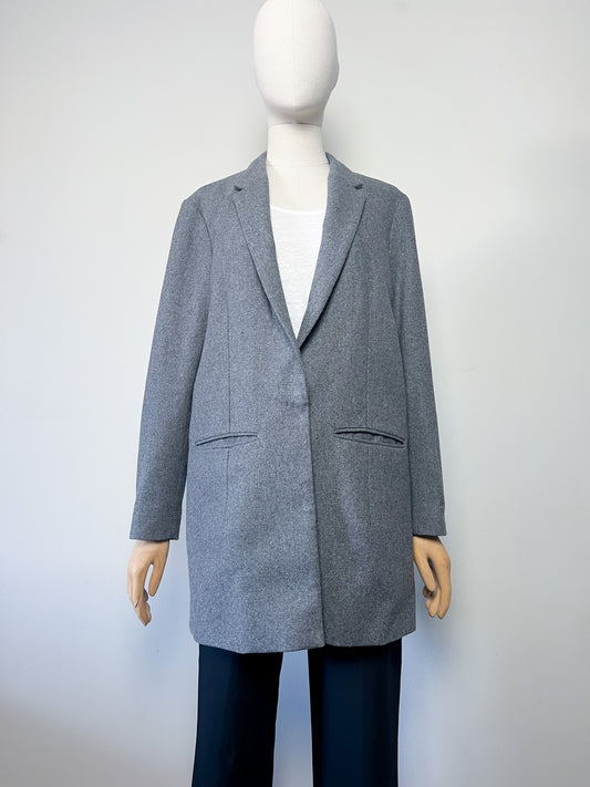 Manteau Overshirt COS en Laine & Cachemire - Gris Chiné - Coupe Droite (Taille 40 FR / L)