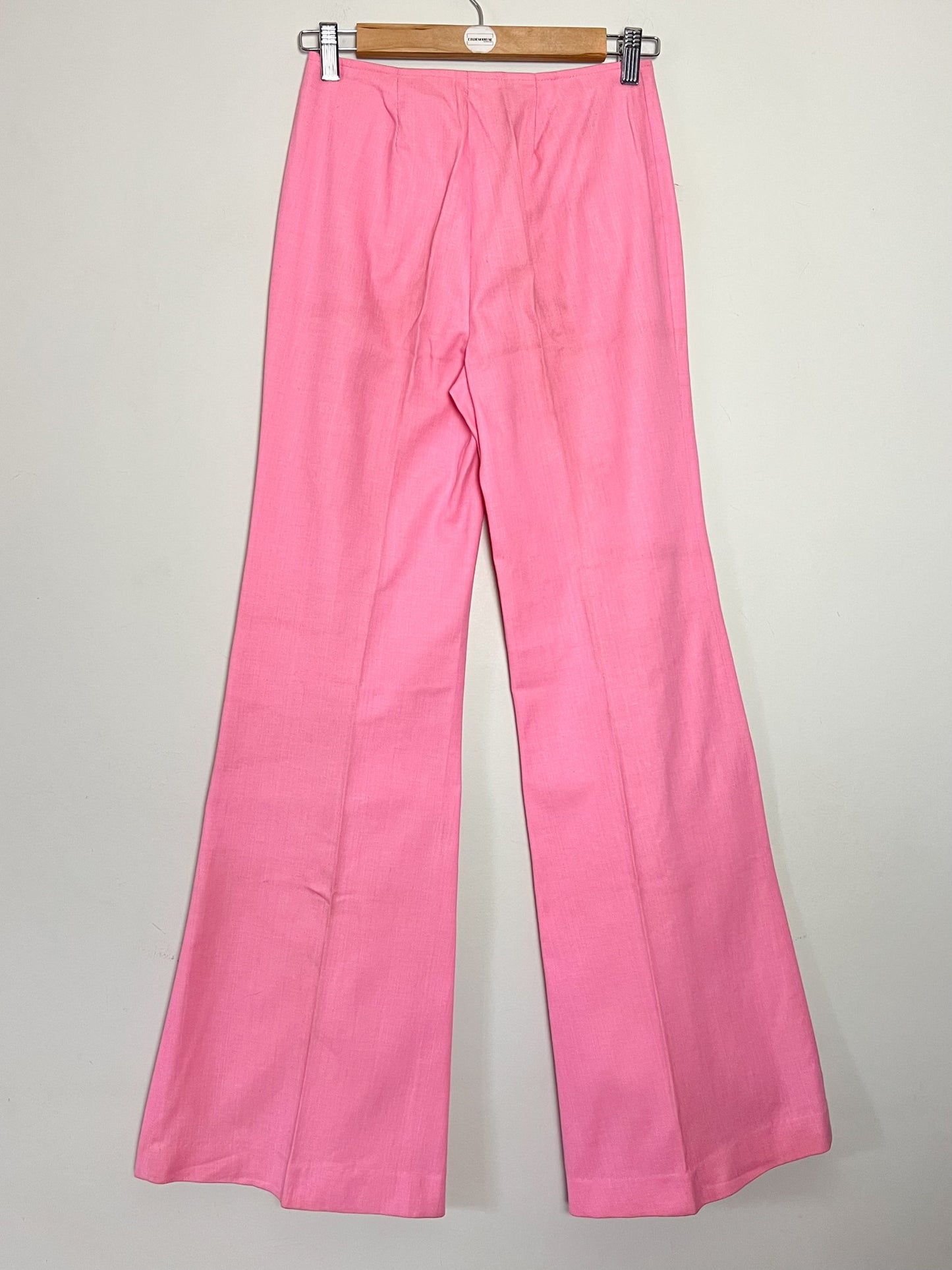 Pantalon Pont Vintage Rose - Pattes d'Éléphant - 100% Coton - T. 34/36