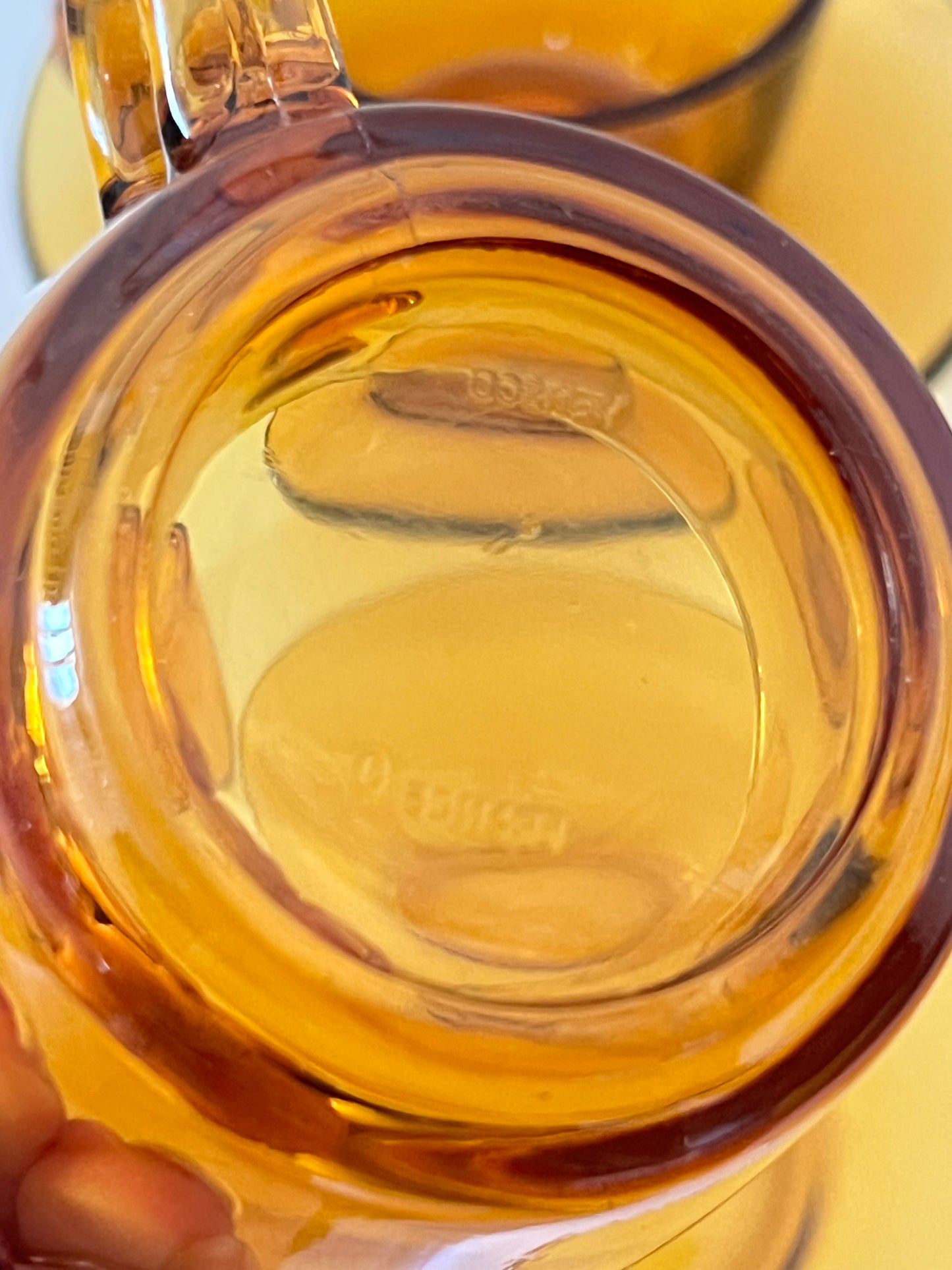Service à Café Vintage Anénes 70 Vereco - 10 Pièces - Verre Fumé Ambré - Made in France