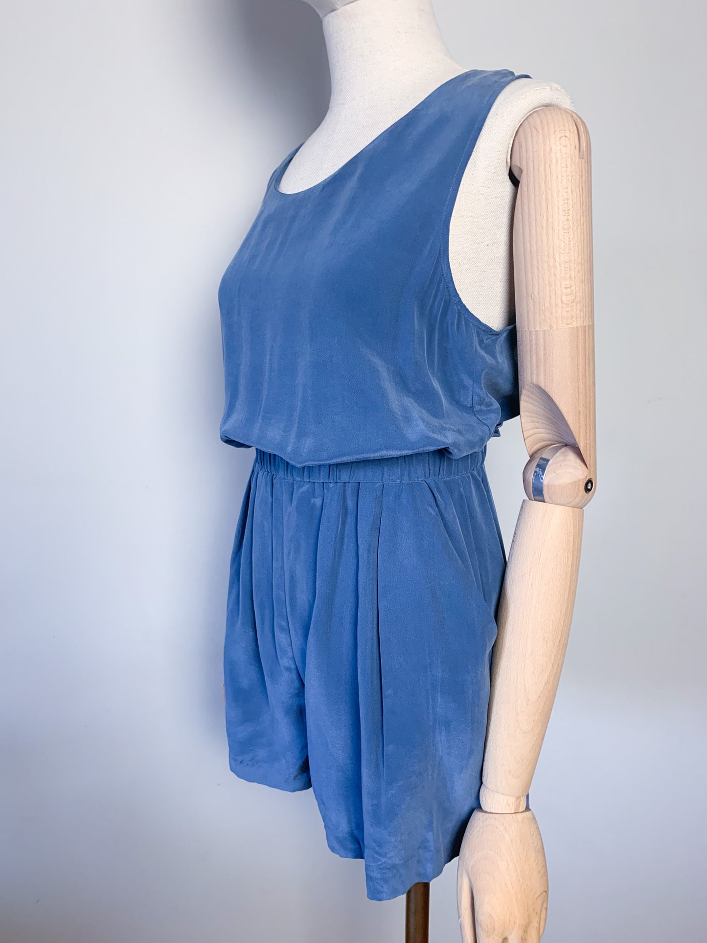 Combi-short fluide bleu sans manche Les Petites…collection