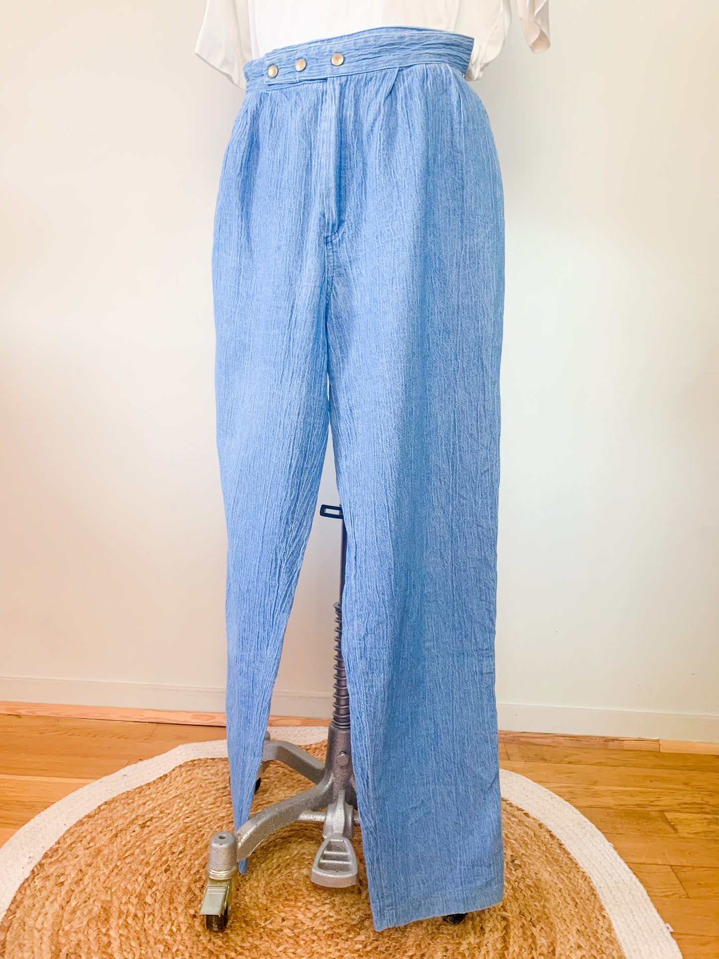Jean femme mom bleu vintage