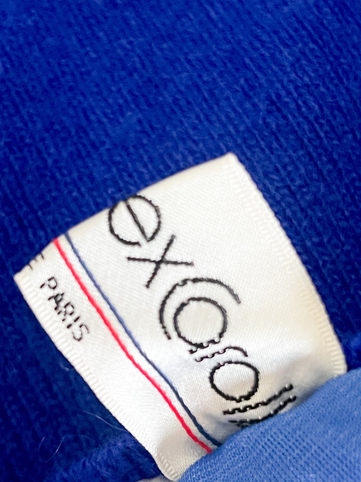 Jupe Droite Laine & Angora Bleu Klein - Taille Élastiquée - Rétro Chic T. XS/S