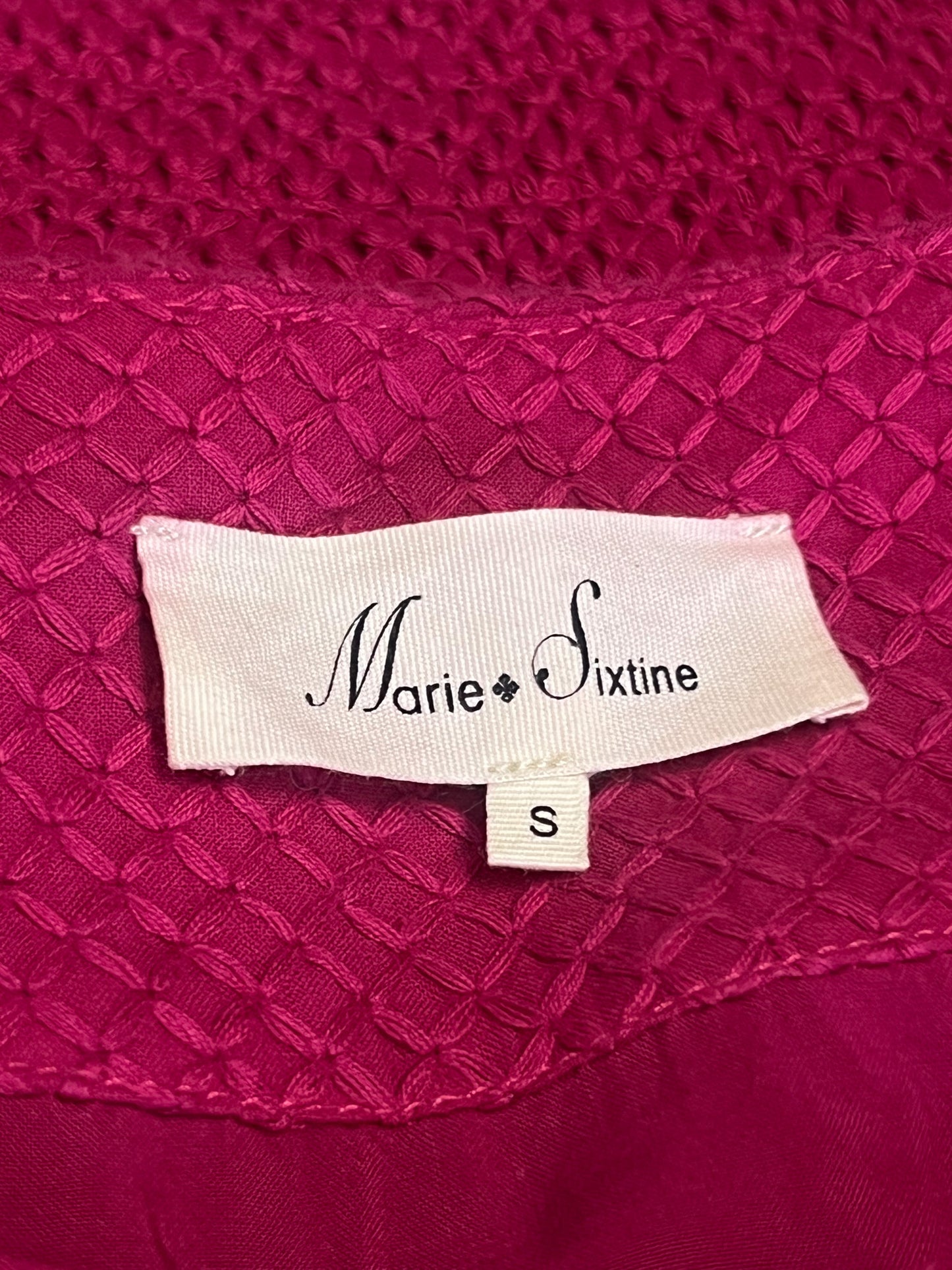 Blouson Léger Rose Fuchsia - Texture Relief Croisillons - Coton - Marie Sixtine T. S
