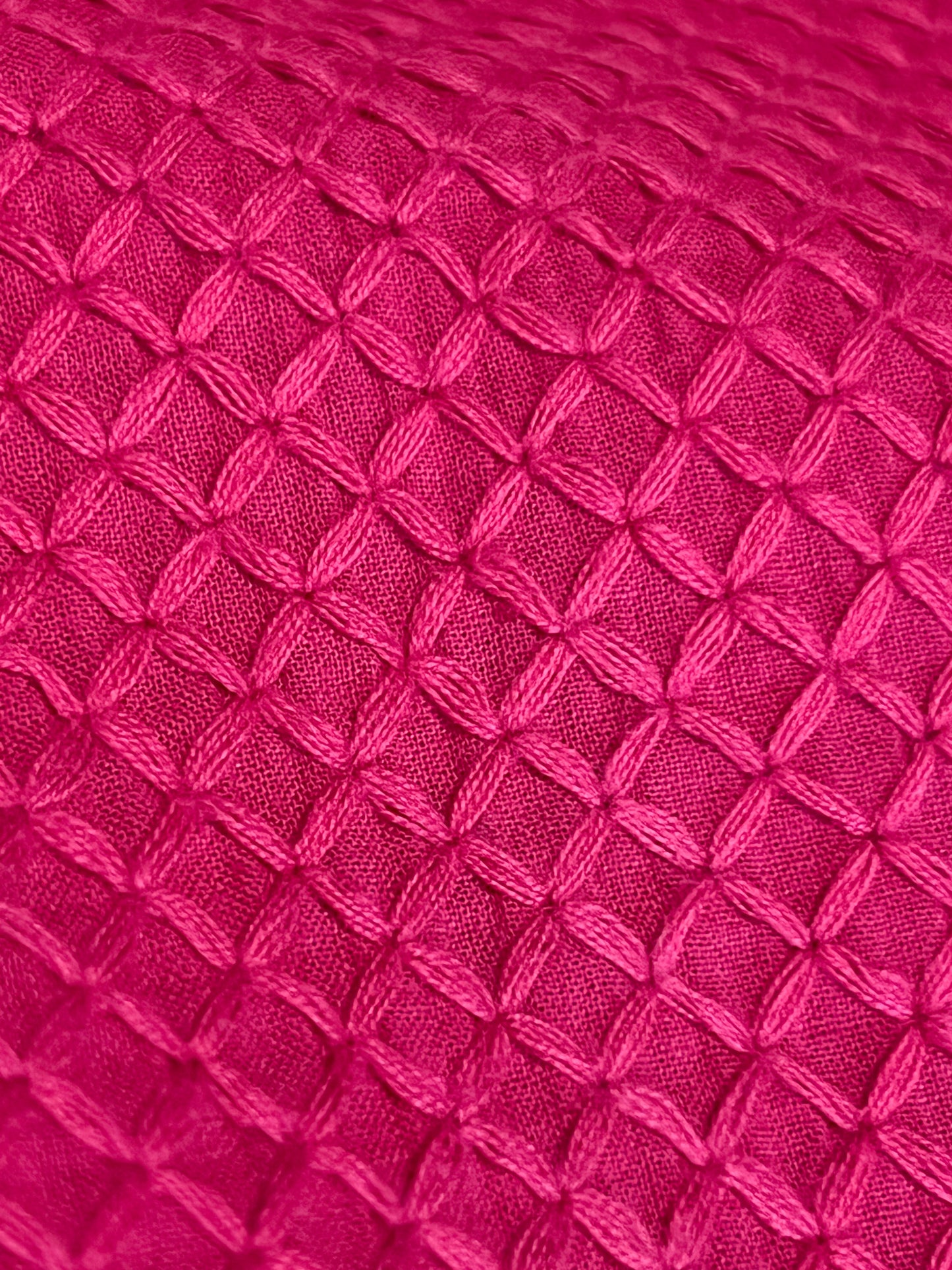 Blouson Léger Rose Fuchsia - Texture Relief Croisillons - Coton - Marie Sixtine T. S
