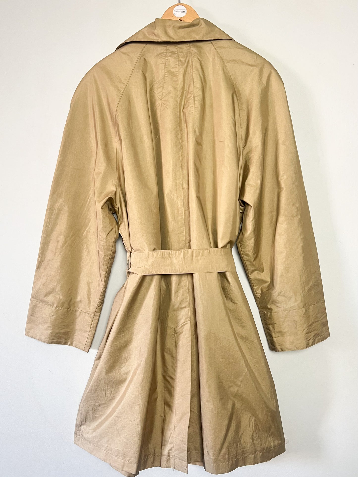 Trench Imperméable Vintage Années 80 90 Bronze Moiré - New Fast - Boutons Dorés - T. 38