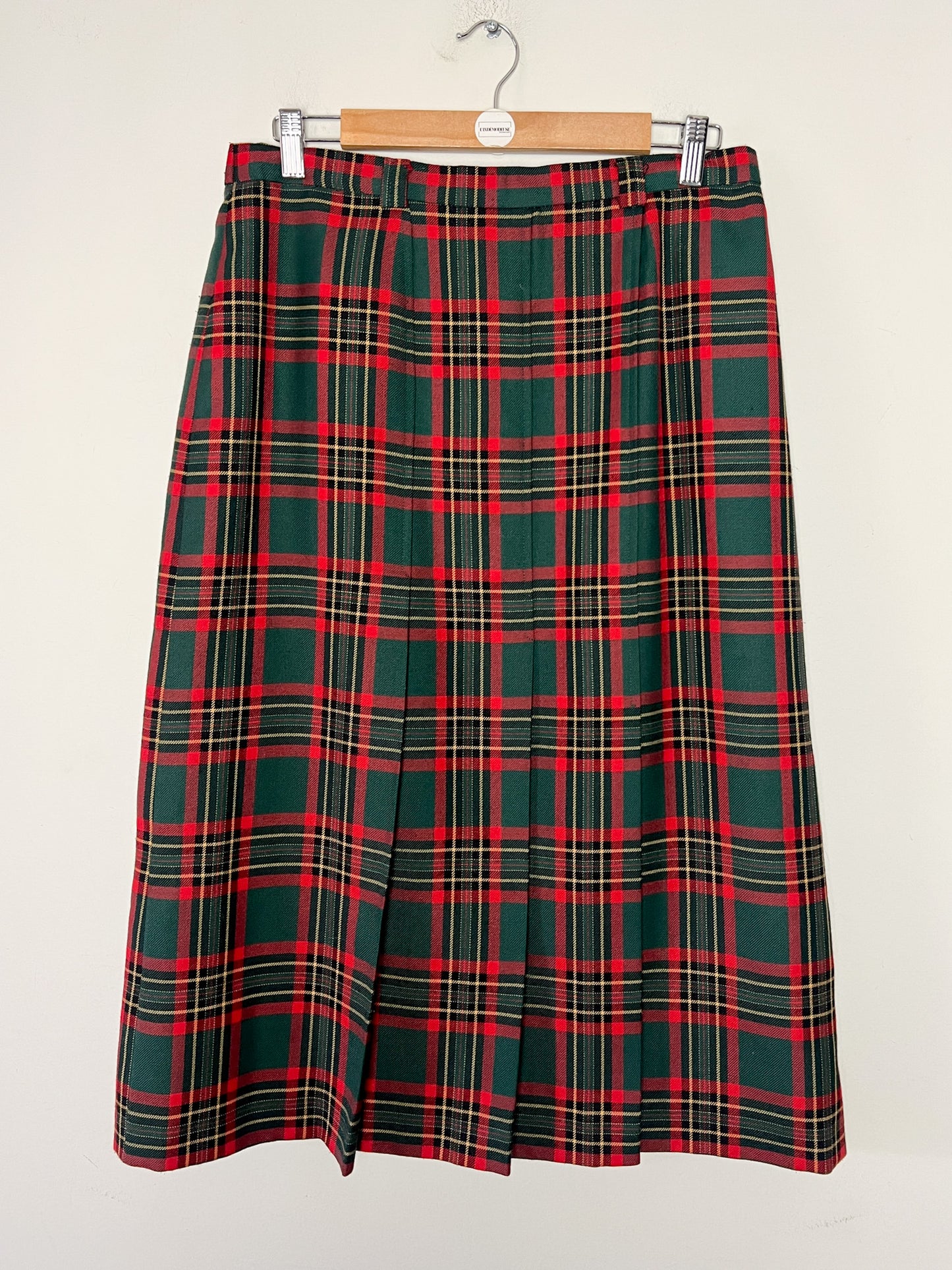 Jupe Paul Mausner Vintage Tartan Écossais Plissée - Laine - T. 44 (XL)