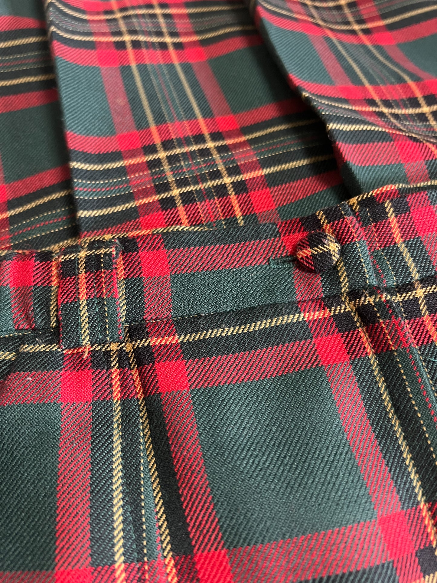 Jupe Paul Mausner Vintage Tartan Écossais Plissée - Laine - T. 44 (XL)