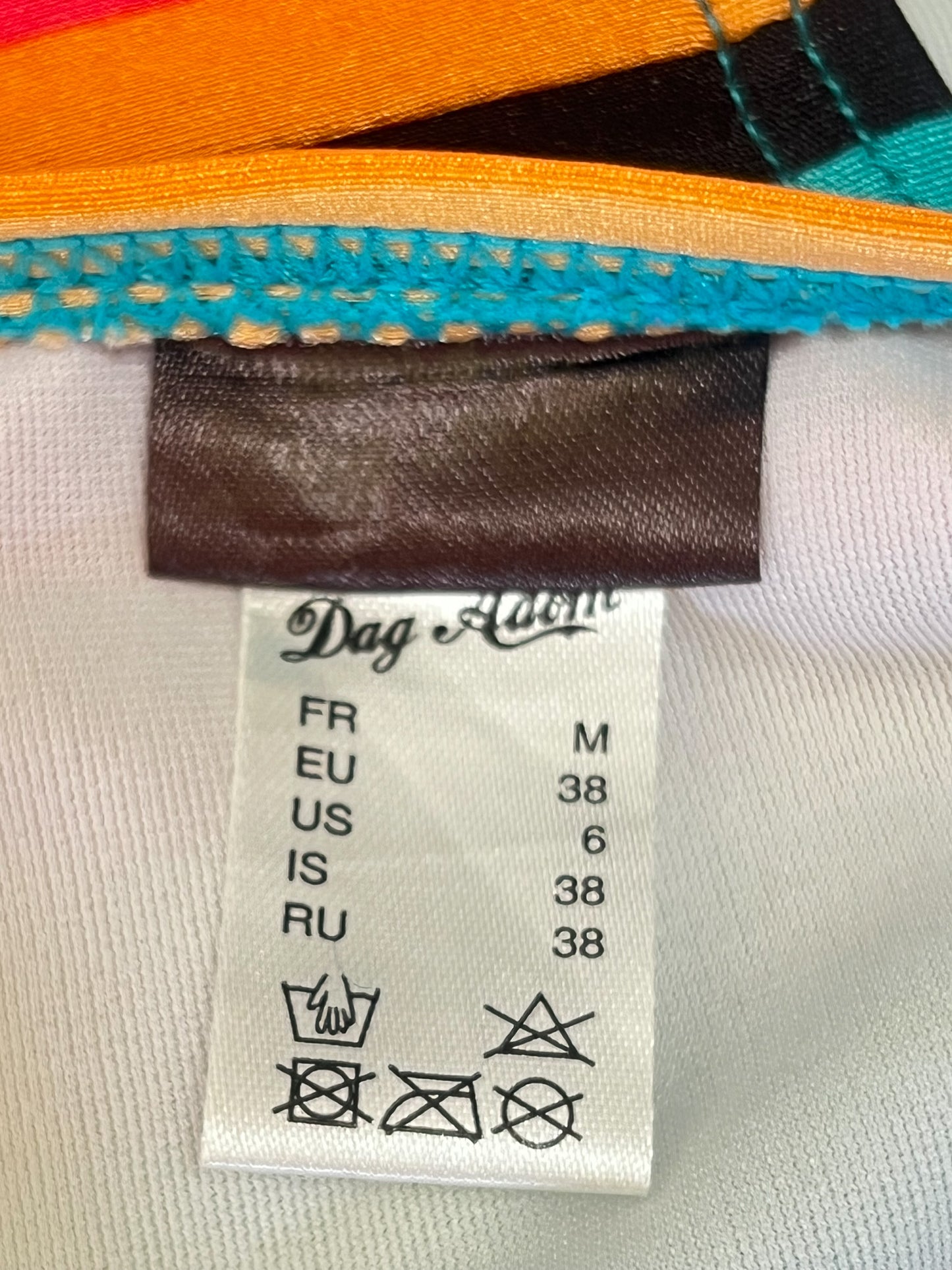 Maillot de Bain 2 Pièces - Imprimé Rayures Multicolores - Bandeau & Nœuds - Dag Adom - T. M (38)