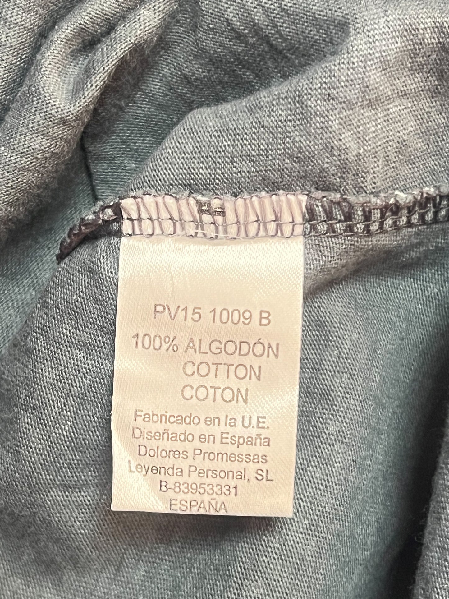 Robe Maxi - Gris à Pois Blancs - 100% Coton - Dolores Promesas T 36/38